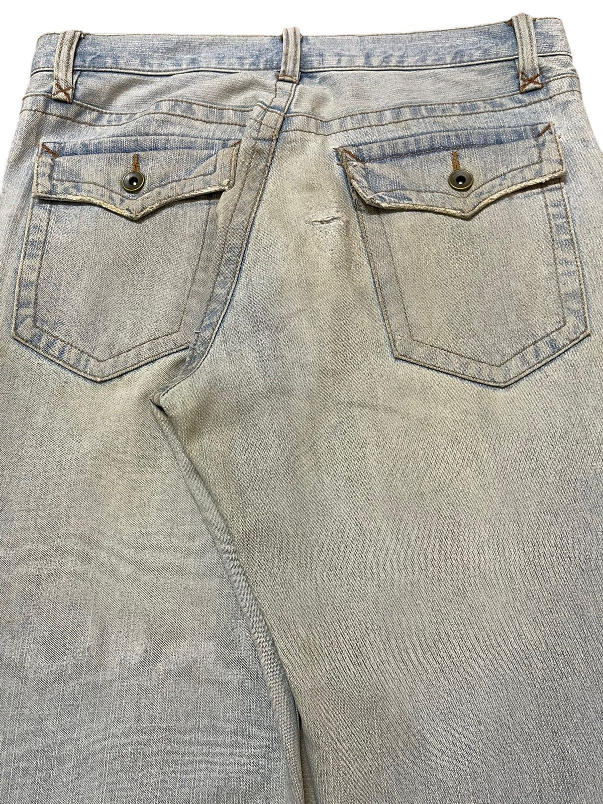 In The Attic Vintage Japanese Brand Mud Faded Wash Style Loose Jeans Size US 32 / EU 48 - 6 Thumbnail