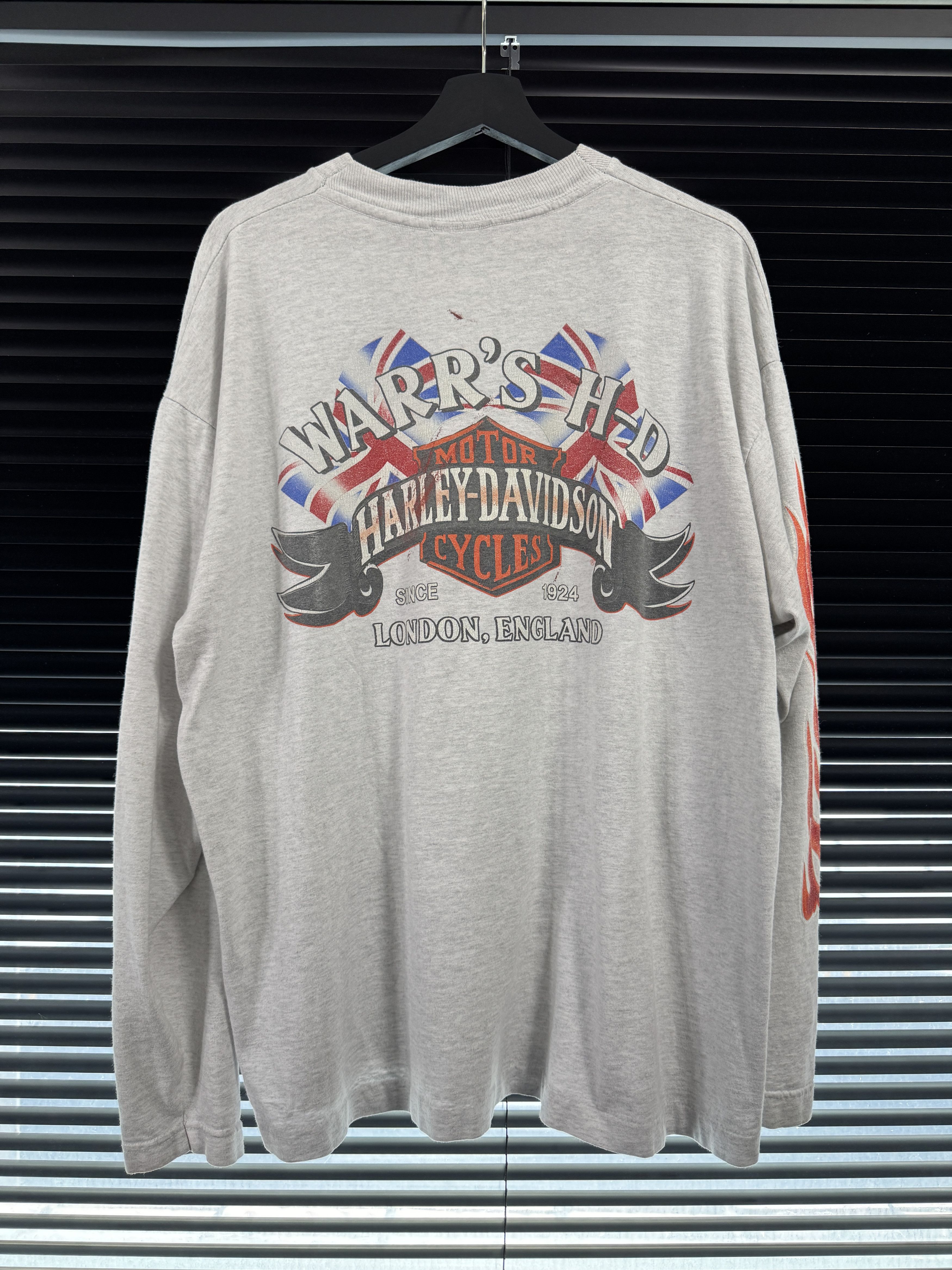 Harley Davidson Vintage 90s Harley Davidson Flame Longsleeve Size US XL / EU 56 / 4 - 2 Thumbnail