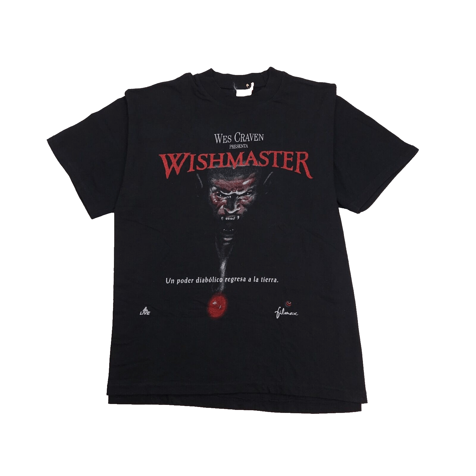 Vintage 90s Wishmaster Horror Movie Spanish Shirt Wes Craven