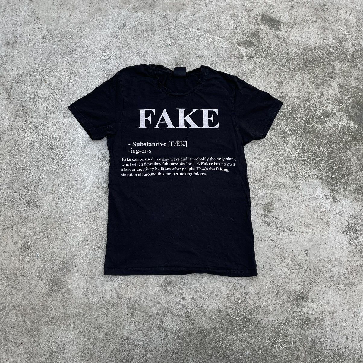 Vintage Vintage Y2K ADULT Tee FAKE FAKER GO FUCK M Size US M / EU 48-50 / 2 - 2 Thumbnail
