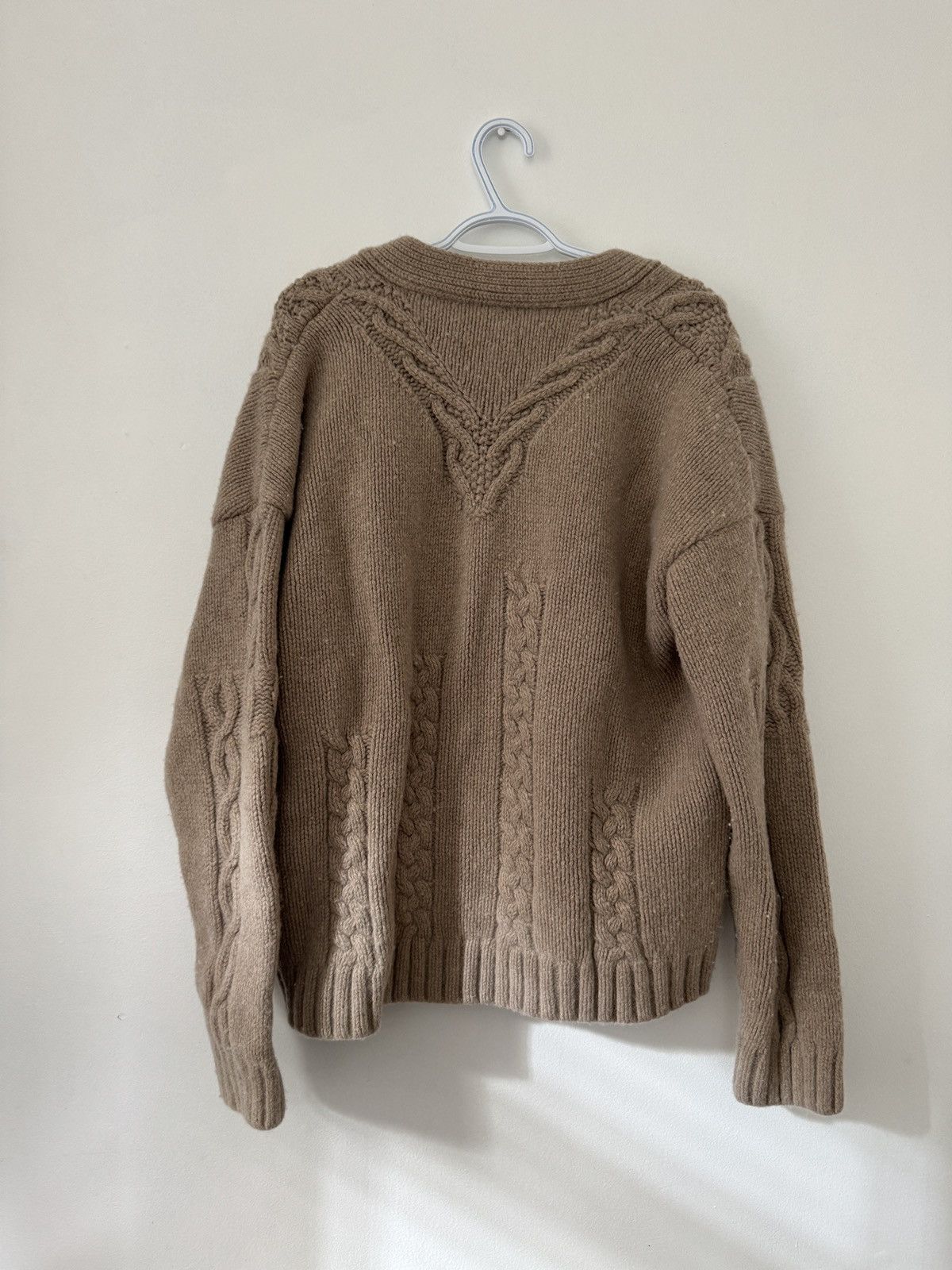 Kotn Beige Cable Knit Cardigan KOTN Size US L / EU 52-54 / 3 - 4 Thumbnail