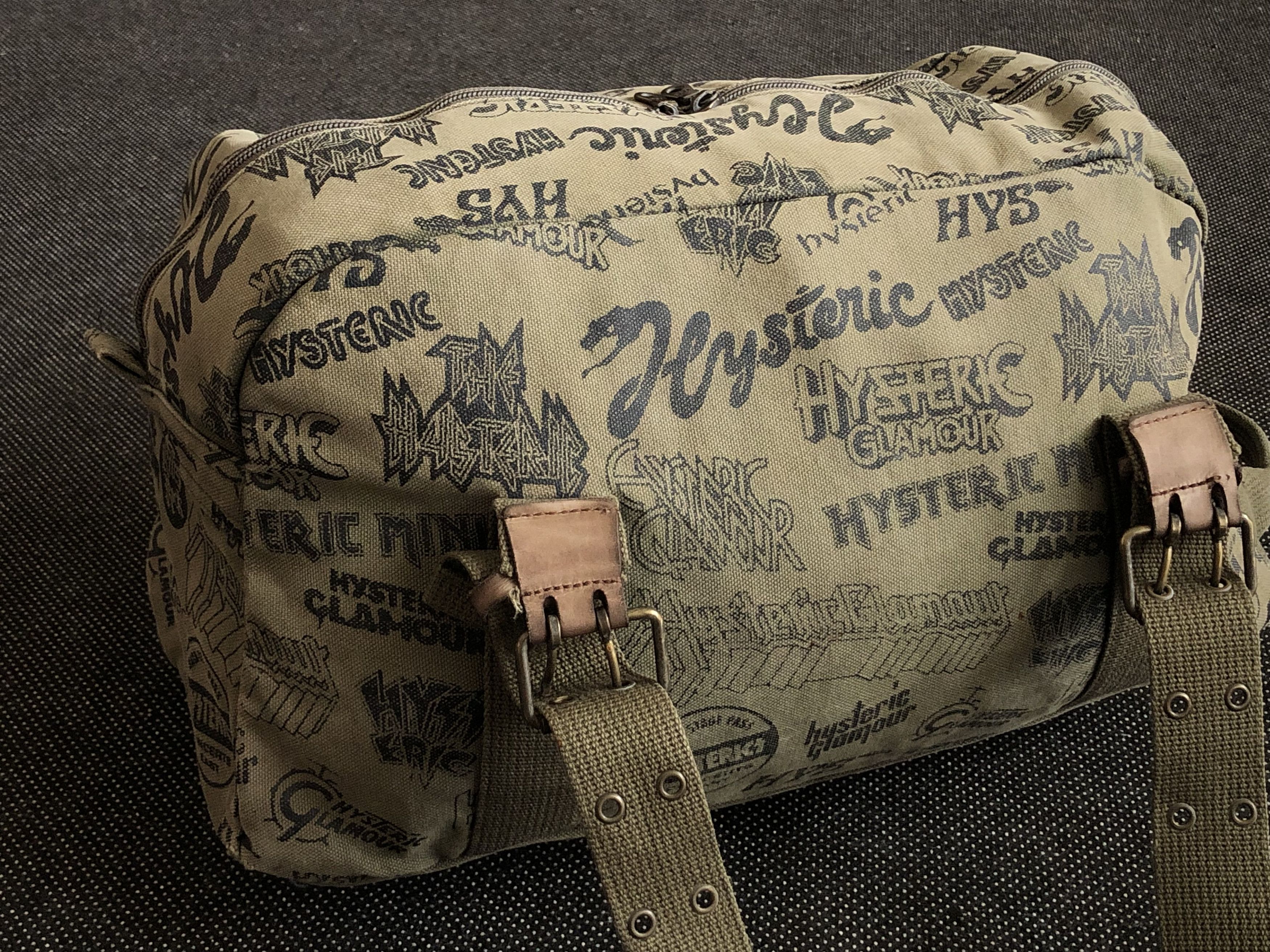 Hysteric Glamour × Vintage RARE🔥VINTAGE 90’S HYSTERIC GLAMOUR ARMY METAL DUFFLE BAG Size ONE SIZE - 6 Thumbnail
