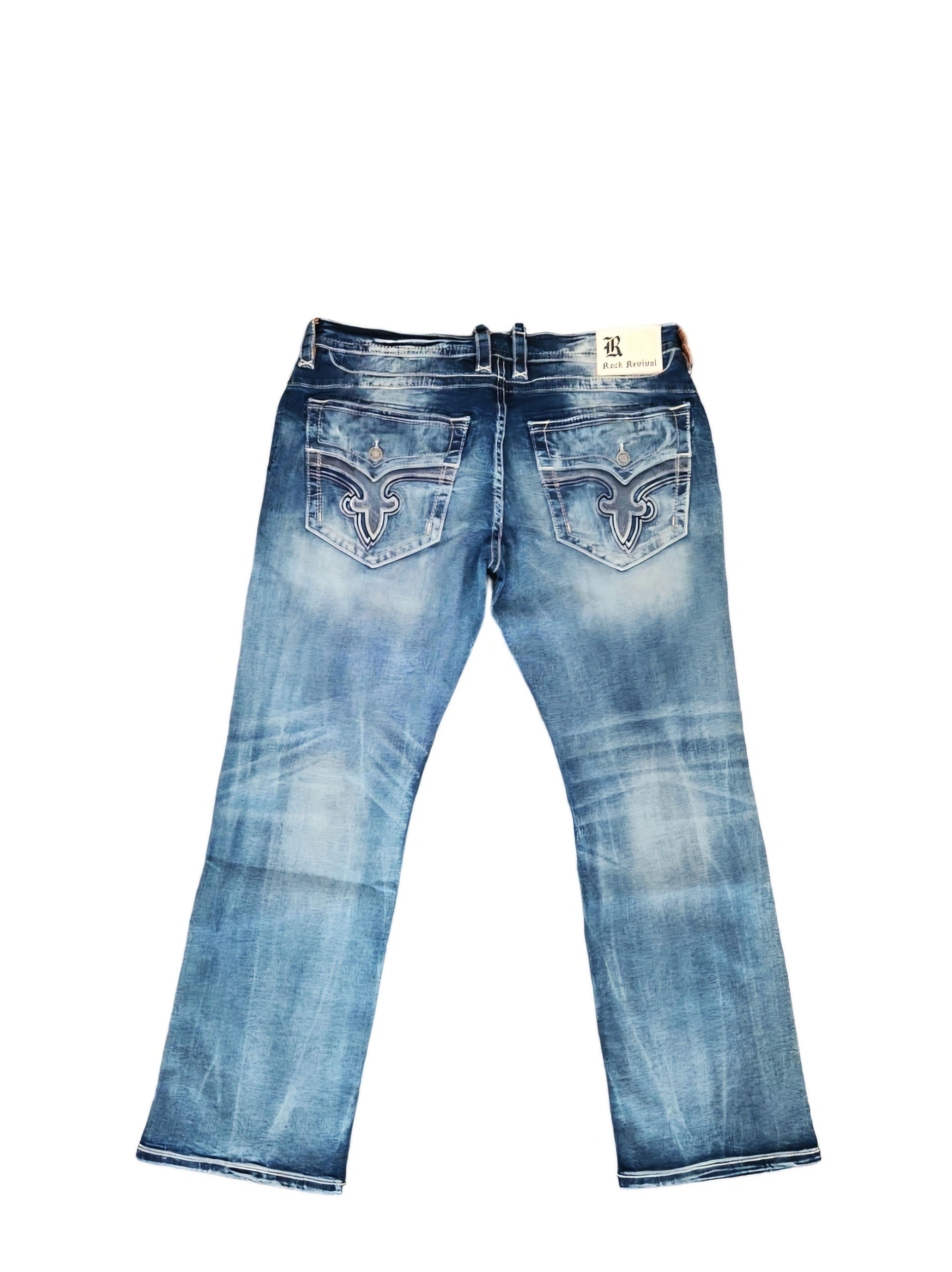 Rock Revival Rock Revival Amal Straight jeans Stretch Dark Wash $220 42 Size US 42 / EU 58 - 3 Thumbnail