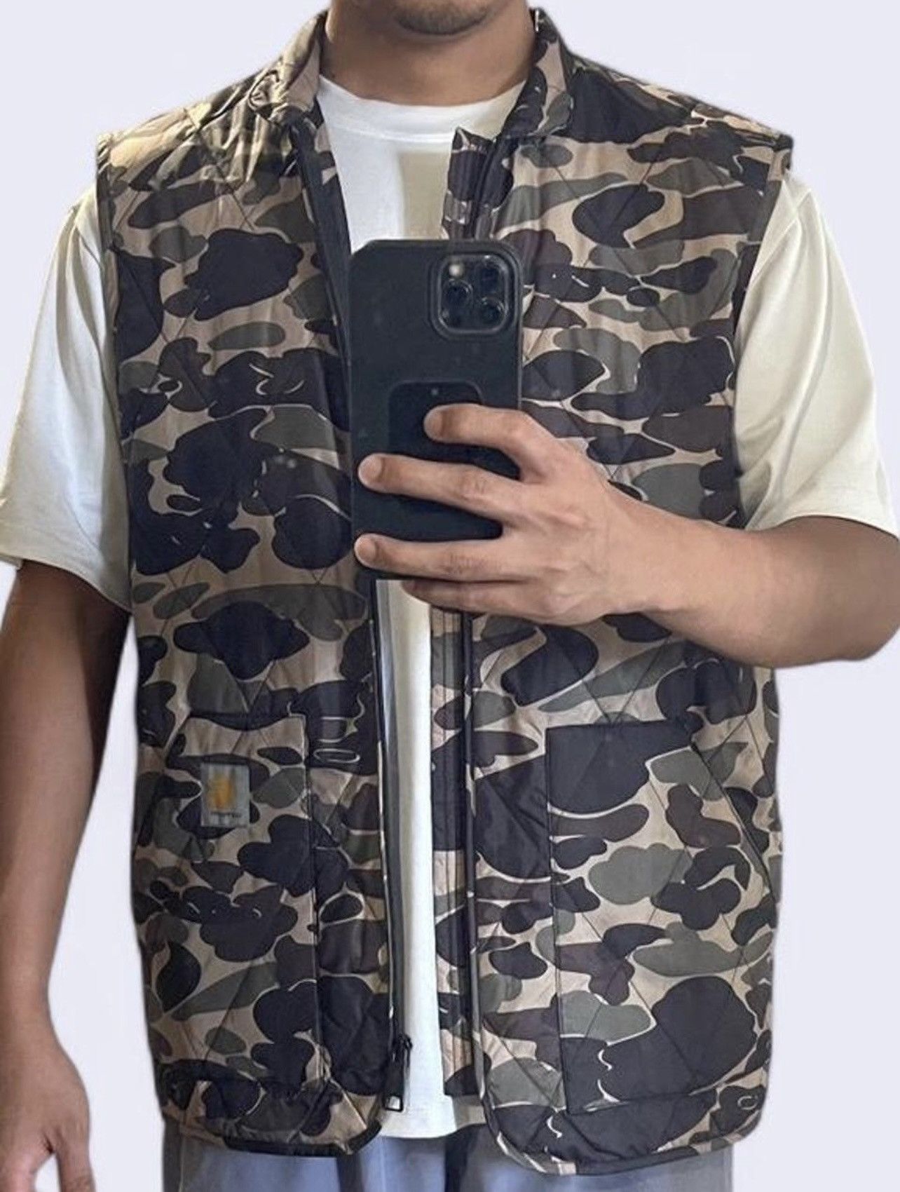 Carhartt × Vintage Carhartt Camp Vest Camo Size US XL / EU 56 / 4 - 8 Thumbnail