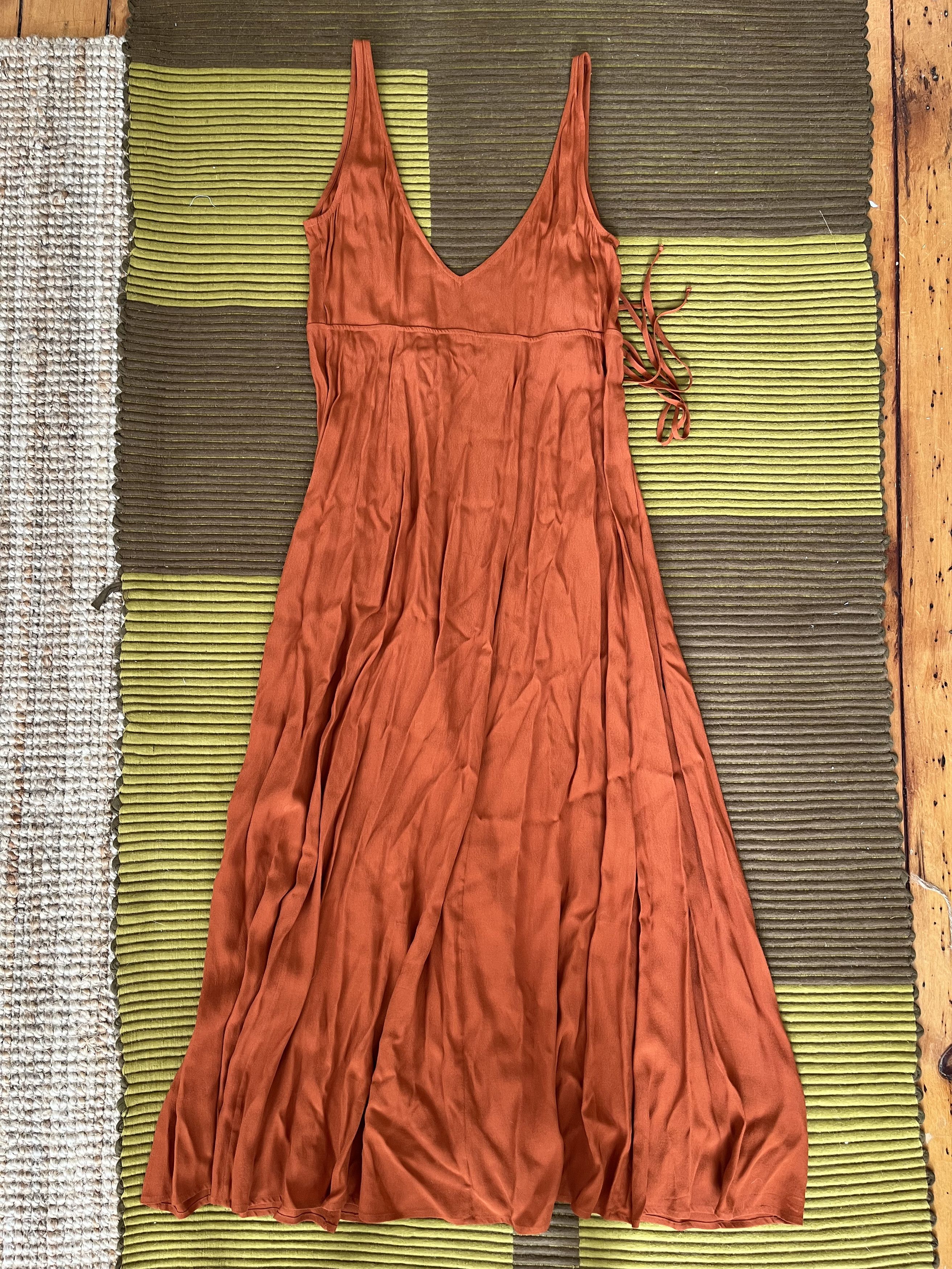 image of Christy Dawn Wrap Dress in Rust, Women's (Size XS)