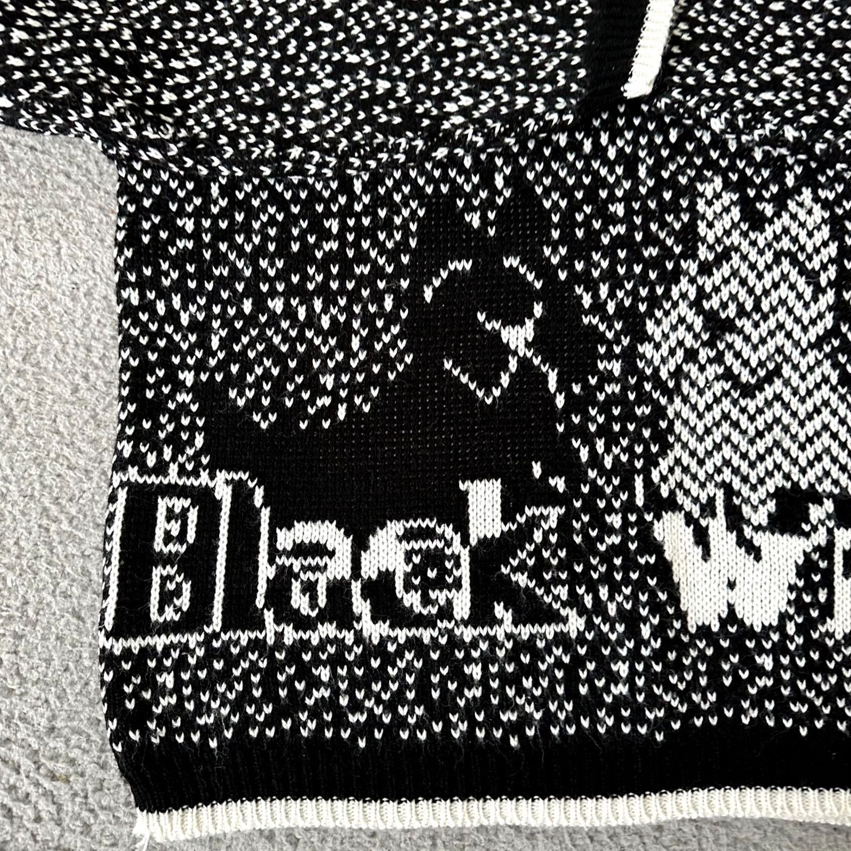 Vintage VINTAGE Nuggets Sweater Womens Medium Black White Fair Isle Dog Terrier 80s Size M / US 6-8 / IT 42-44 - 3 Thumbnail