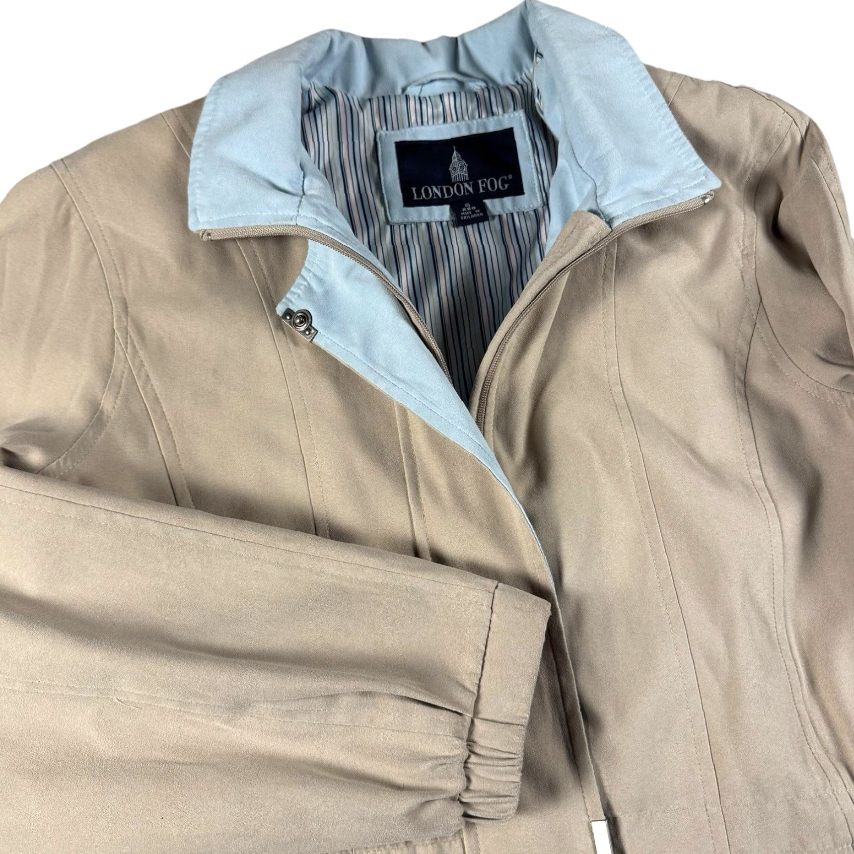 London Fog VINTAGE London Fog Coat Women's S Lined Full Zip Snap Synch Waist Faux Suede Coat Size S / US 4 / IT 40 - 2 Thumbnail