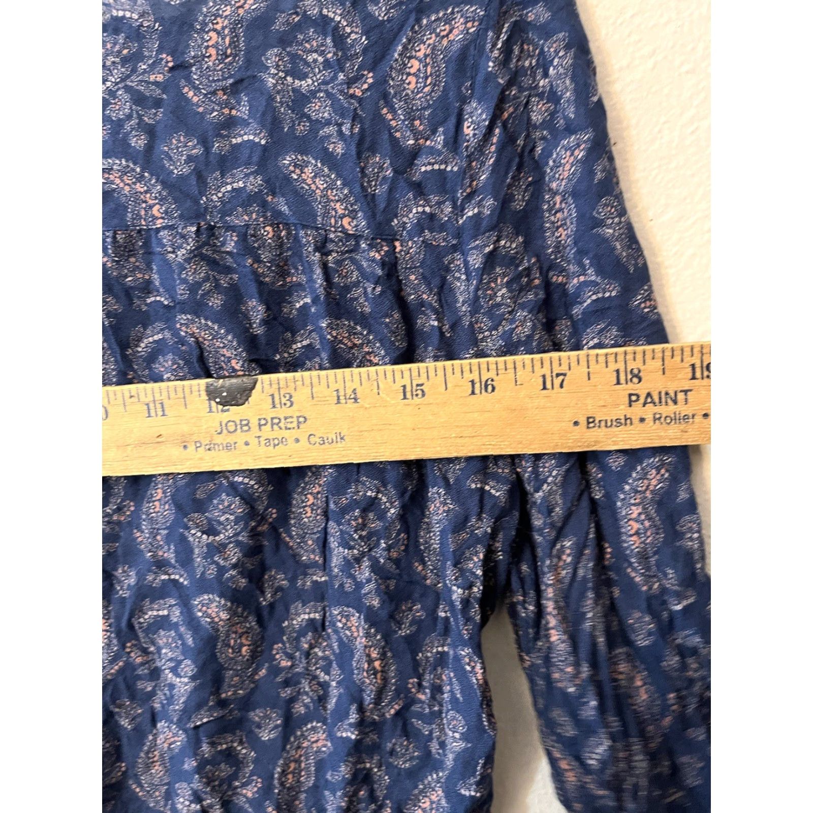 American Eagle Outfitters VINTAGE American Eagle Outfitters Blouse Shirt Paisley Long Sleeve Blue S Womens Size S / US 4 / IT 40 - 5 Thumbnail