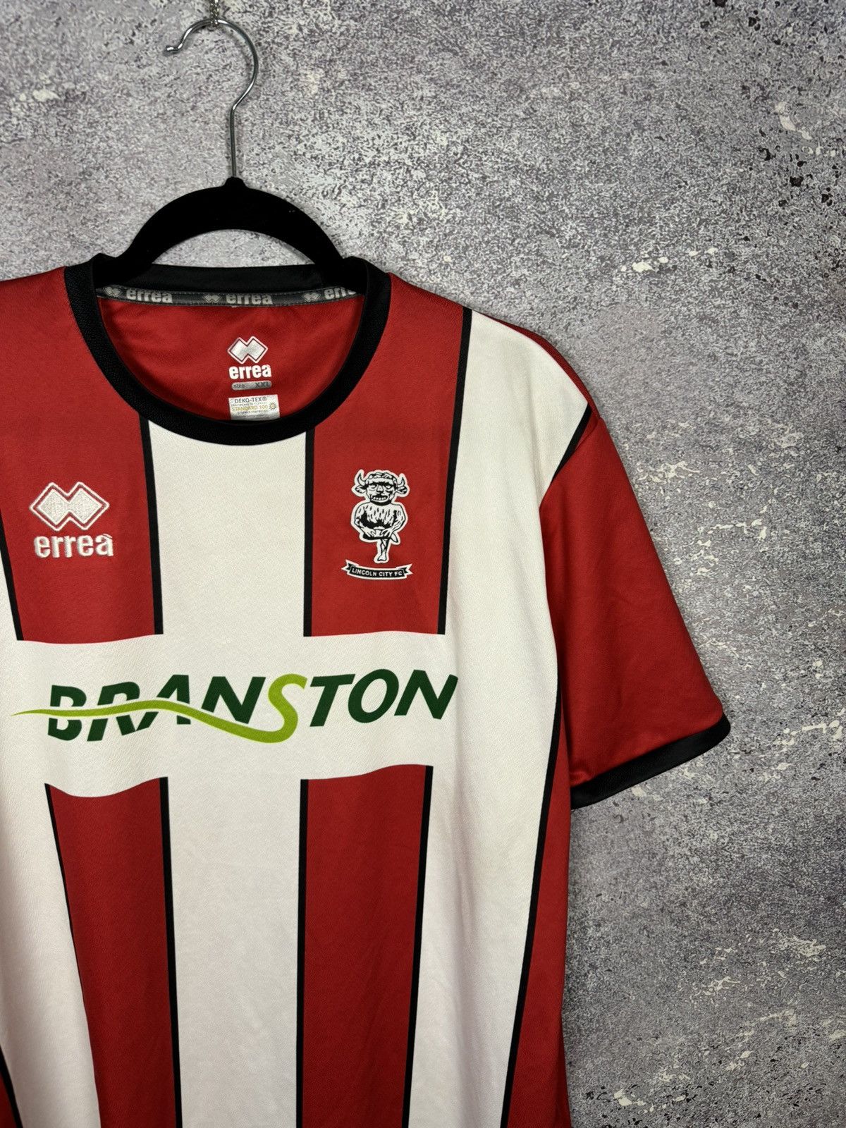 Errea × Vintage Vintage Lincoln City 2022/23 Errea Soccer Jersey Blokcore Size US XXL / EU 58 / 5 - 2 Thumbnail