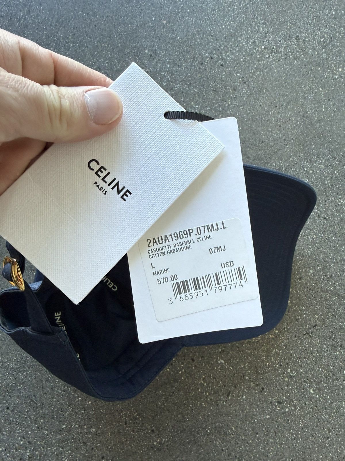 Celine CELINE LOGO NAVY CAP Size ONE SIZE - 5 Thumbnail