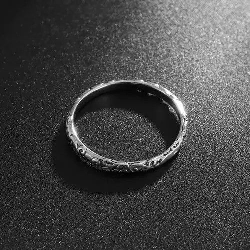 Ring Of Fire Retro Thin Round Ring Size ONE SIZE - 3 Thumbnail