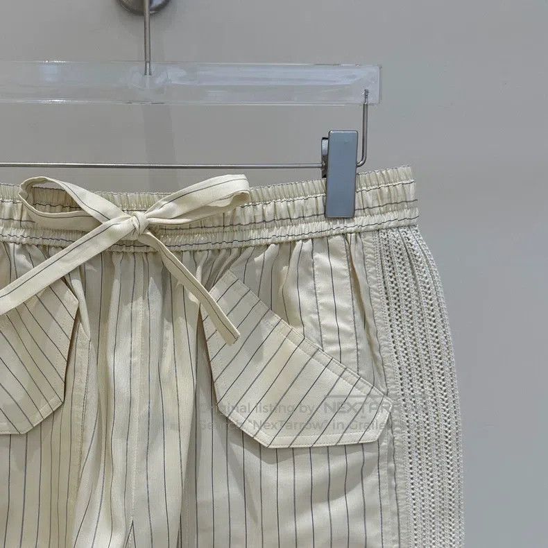 Louis Vuitton Louis Vuitton FW23 Striped Vegan Strappy Straight Leg Casu Size 35" - 2 Thumbnail