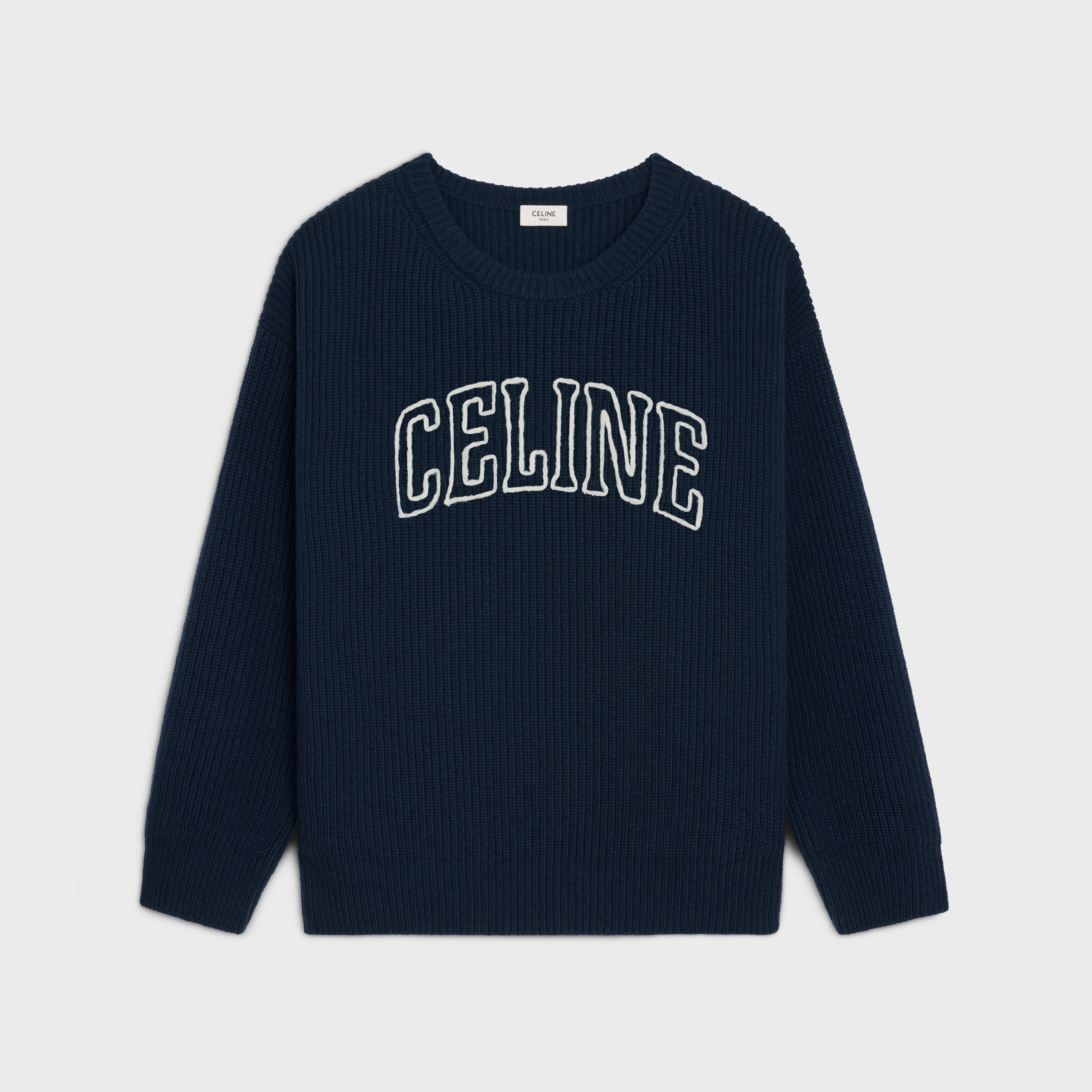 Celine o1bcso1str0925 2AW9A311Y Oversized Sweater in Navy Size US XL / EU 56 / 4 - 1 Thumbnail