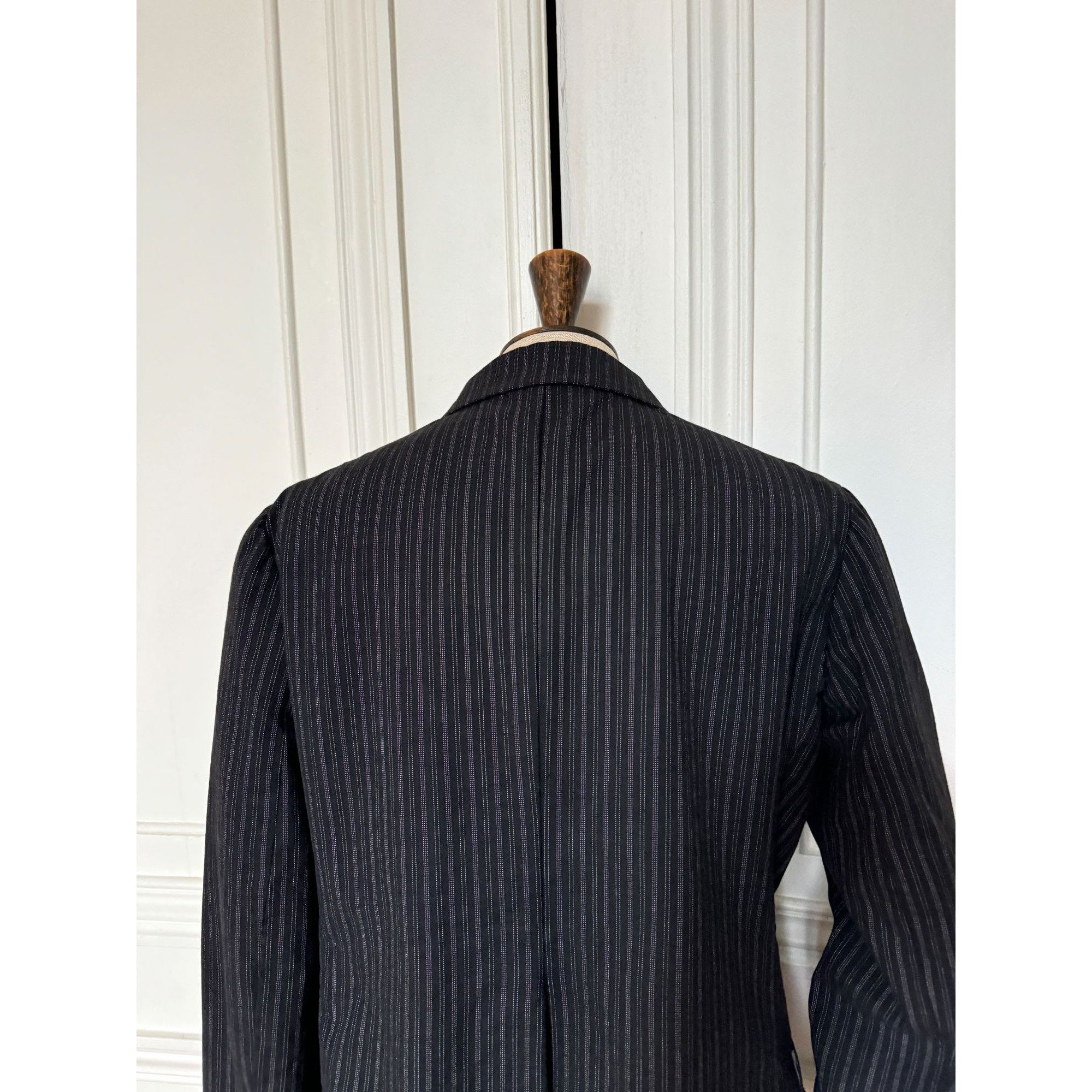 Miu Miu Grey Wool Pinstripe Jacket Size M / US 6-8 / IT 42-44 - 6 Thumbnail