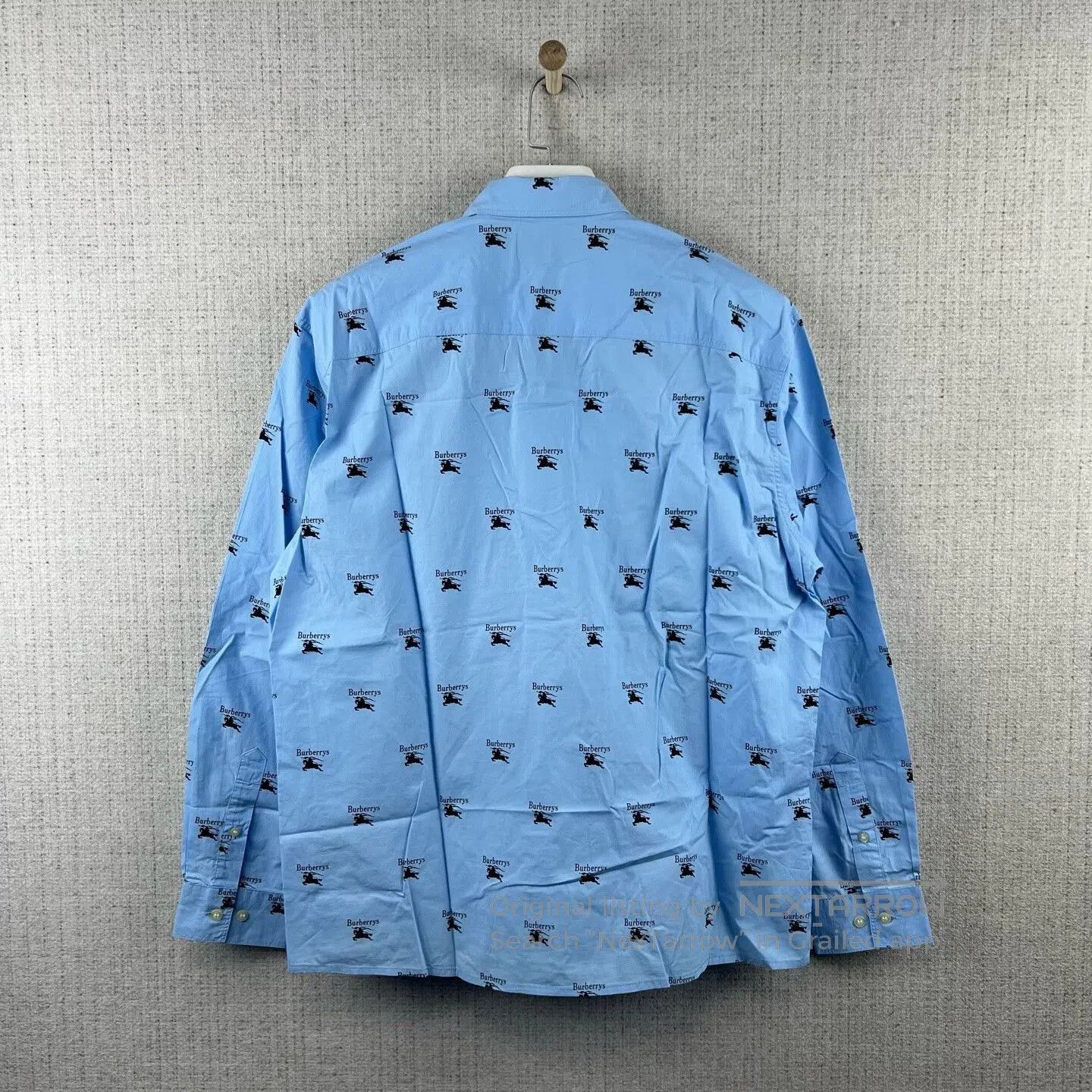 Burberry Burberry Collar Logo Print Cotton Shirt. Size US L / EU 52-54 / 3 - 2 Thumbnail