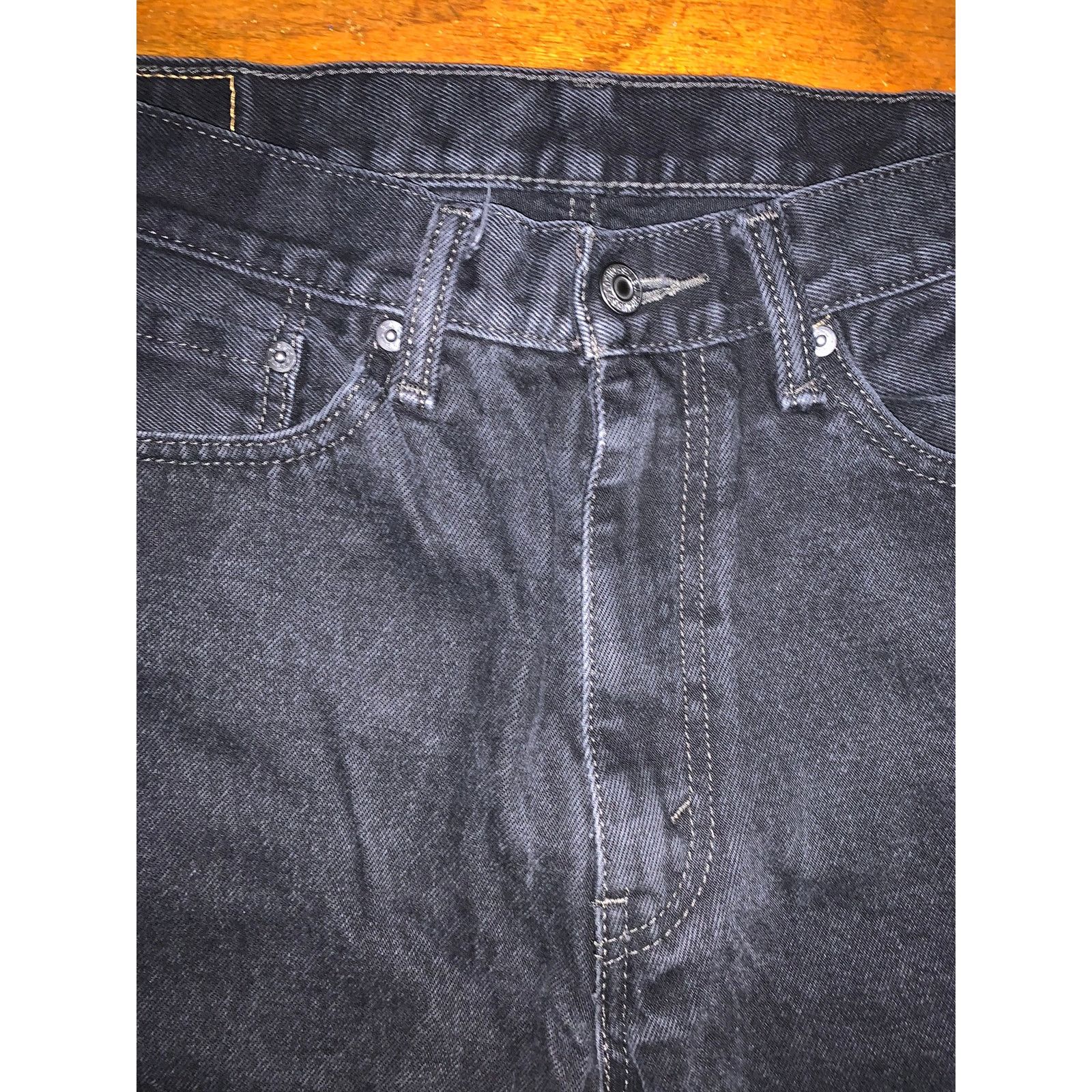 Levi's Levi’s 505 Straight Leg Jeans Mens 36x30 Black Wash Denim Size US 36 / EU 52 - 3 Thumbnail