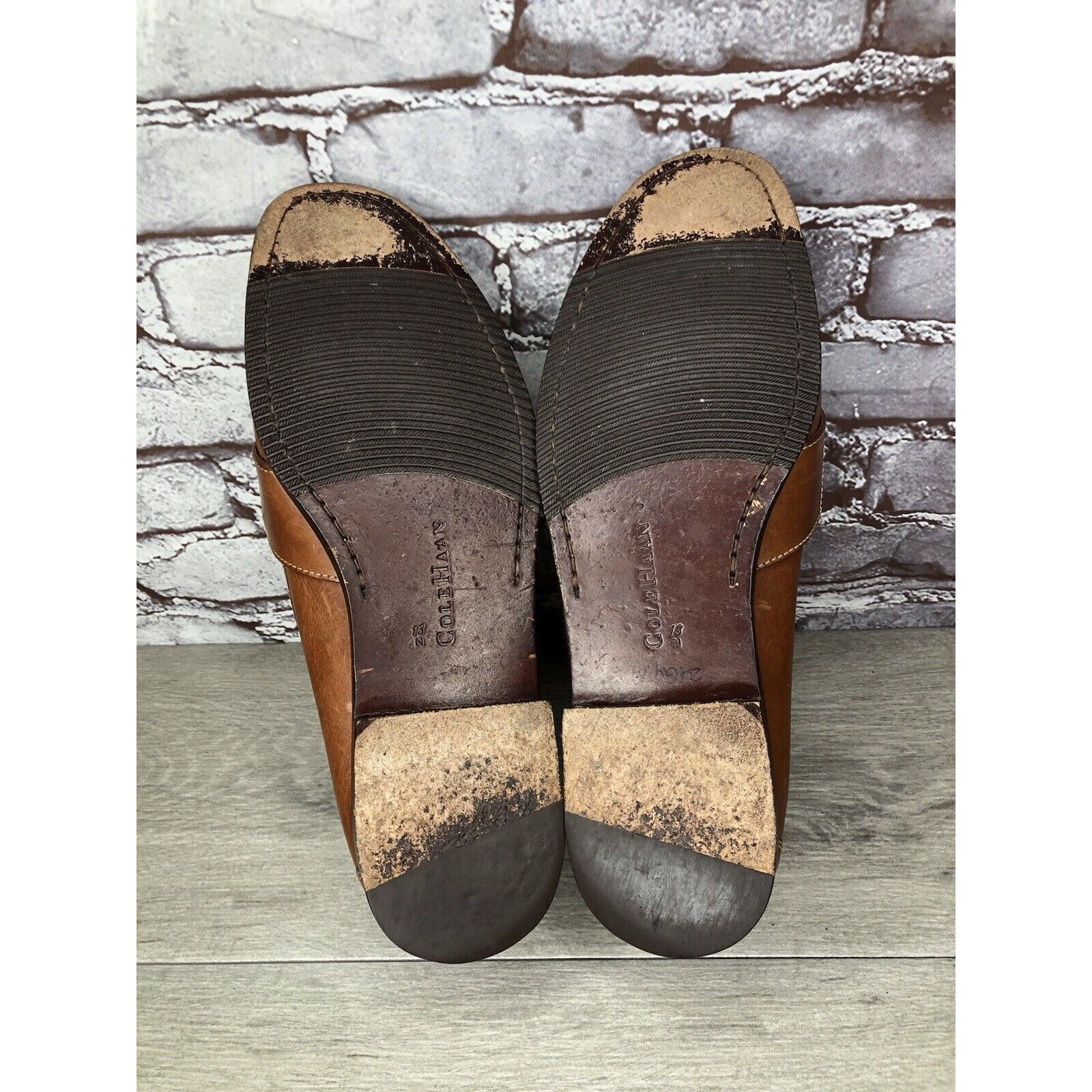 Cole Haan Cole Haan Brown Leather Slip On Penny Loafers Dress Shoes Me Size US 13 / EU 46 - 7 Thumbnail