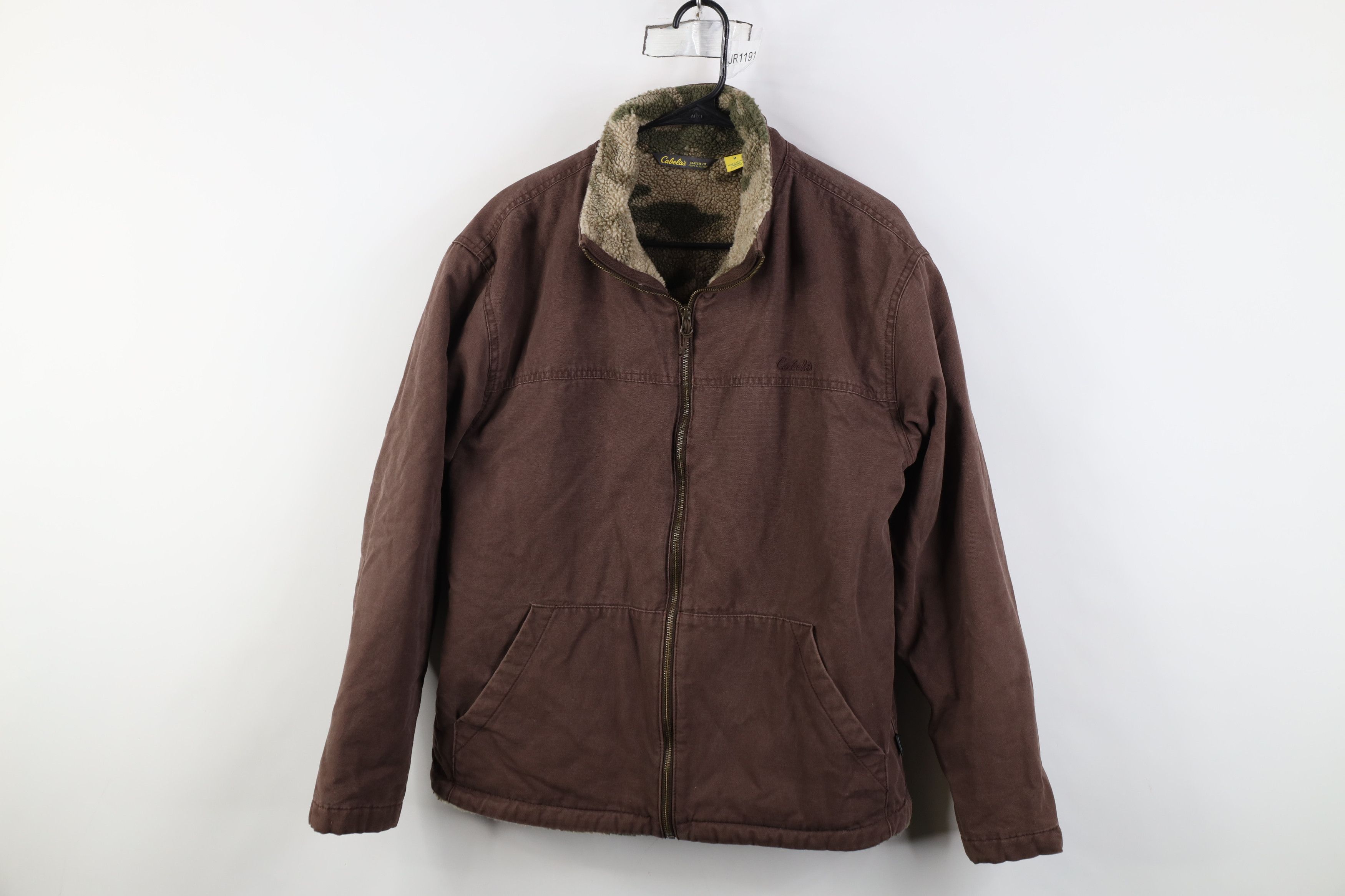 Cabelas Vintage Cabelas Camouflage Fleece Lined Canvas Bomber Jacket Size US M / EU 48-50 / 2 - 1 Thumbnail