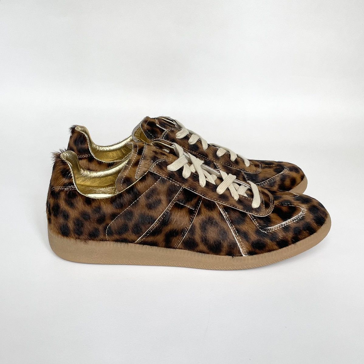 Maison Margiela A/W 17 'Leopard Print Fur' GAT Sneakers | Grailed