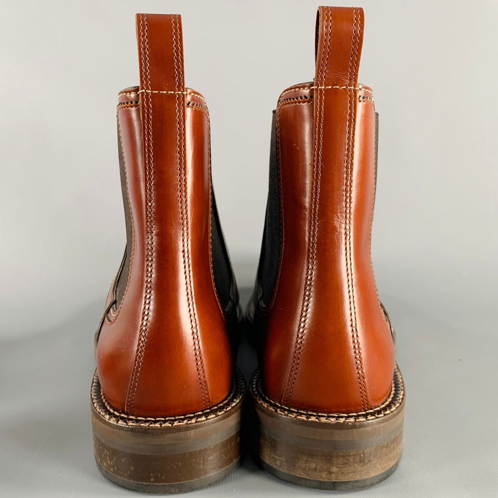 Lanvin LANVIN Size 9 Cognac Brown Leather Pull On Boots Size US 9 / EU 42 - 3 Thumbnail
