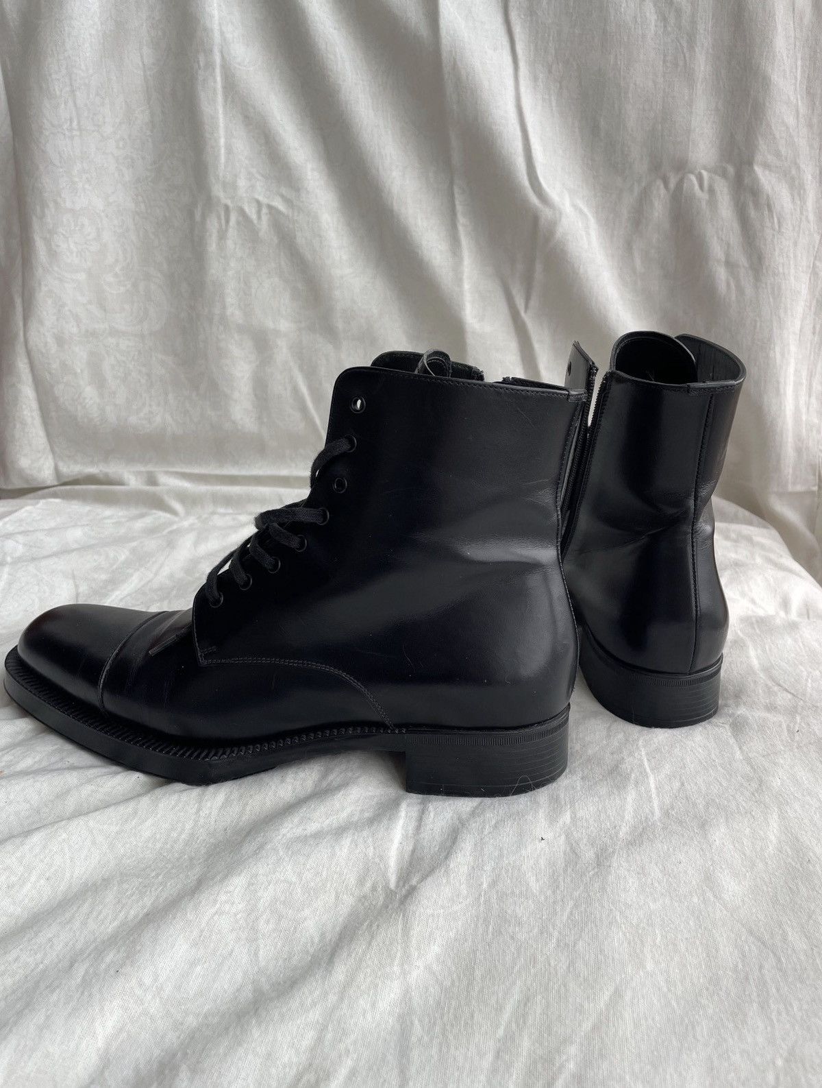 Prada *sz39* PRADA 2012 Edgy Soles Combat Leather Boots runway Size US 9 / IT 39 - 5 Thumbnail