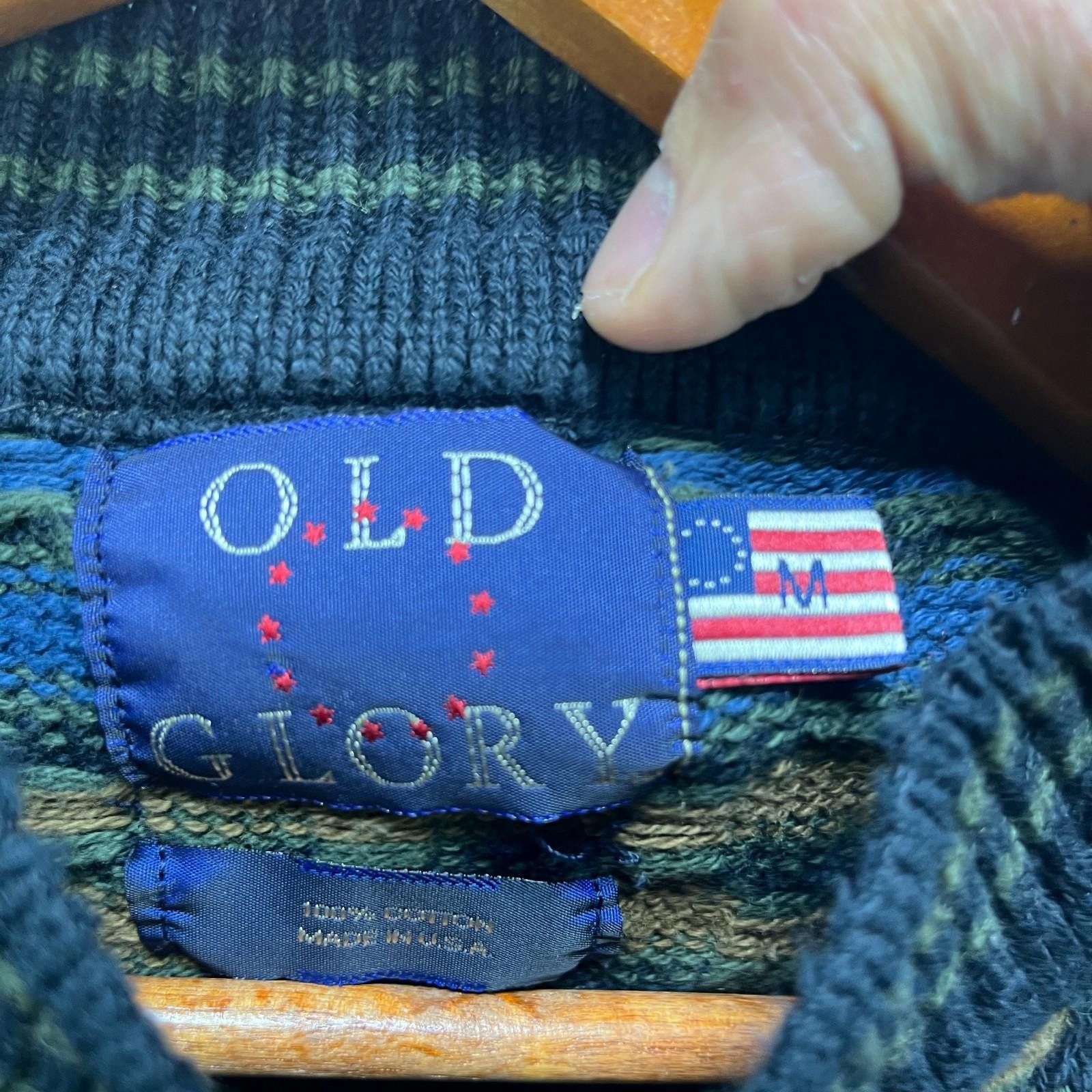 Other Vintage 90s Old Glory Trippy Knit Sweater Made in USA Medium Size US M / EU 48-50 / 2 - 5 Thumbnail