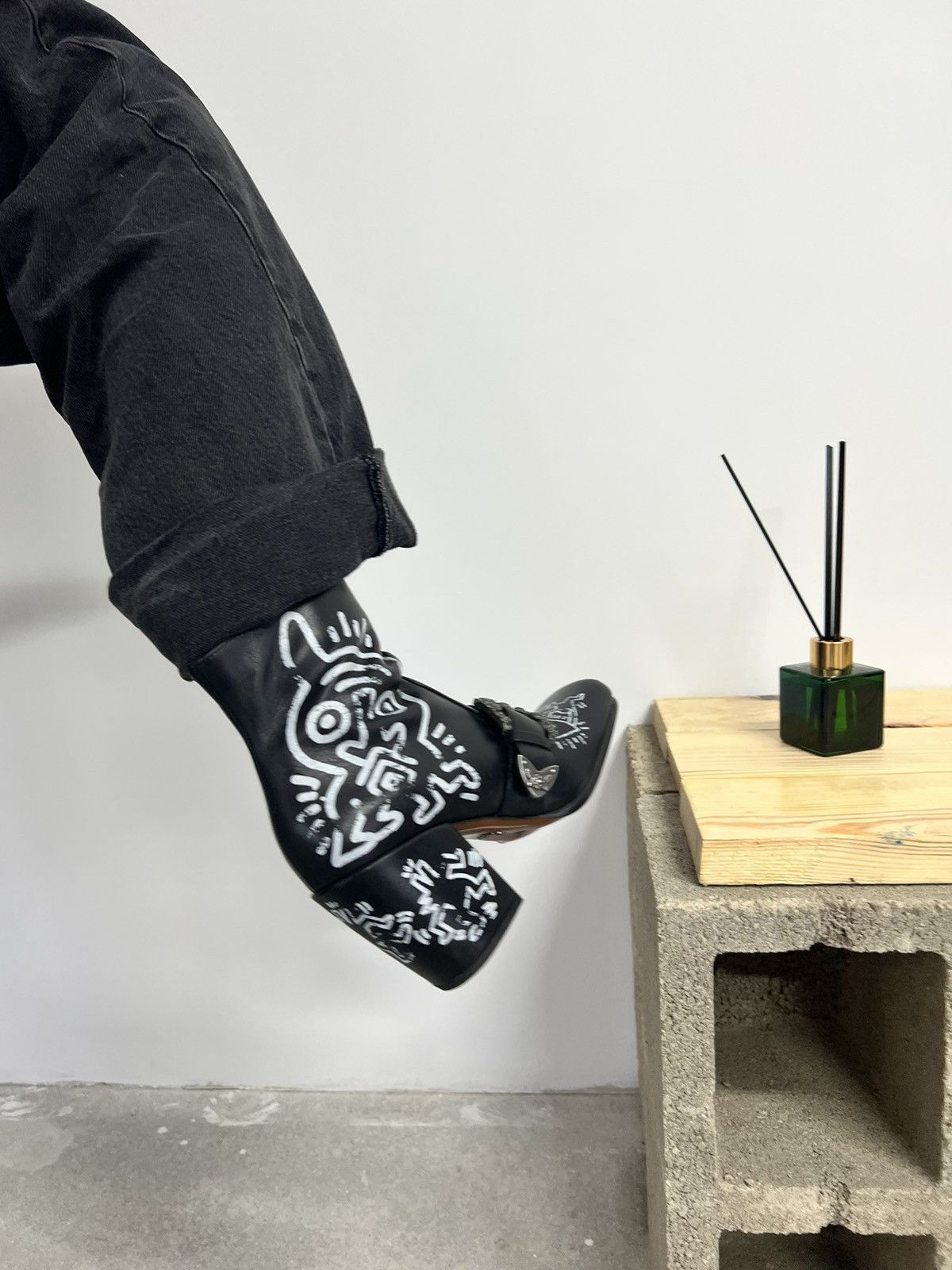 Coach × Keith Haring Coach X Keith Haring Western Moto Booties Size US 9.5 / IT 39.5 - 1 Thumbnail
