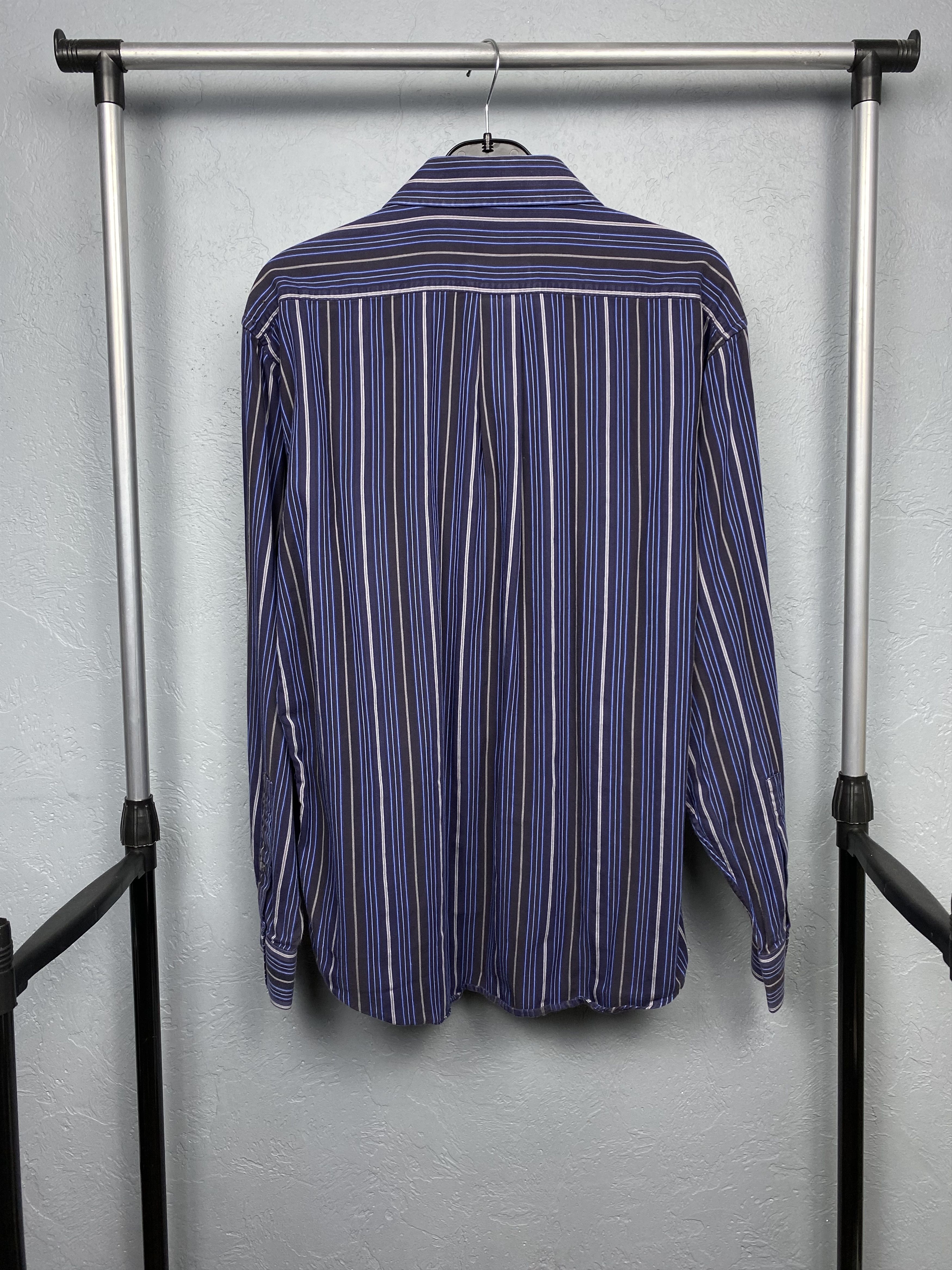Yves Saint Laurent Yves Saint Laurent YSL Mens Long Sleeve Striped Shirt Size US L / EU 52-54 / 3 - 8 Thumbnail