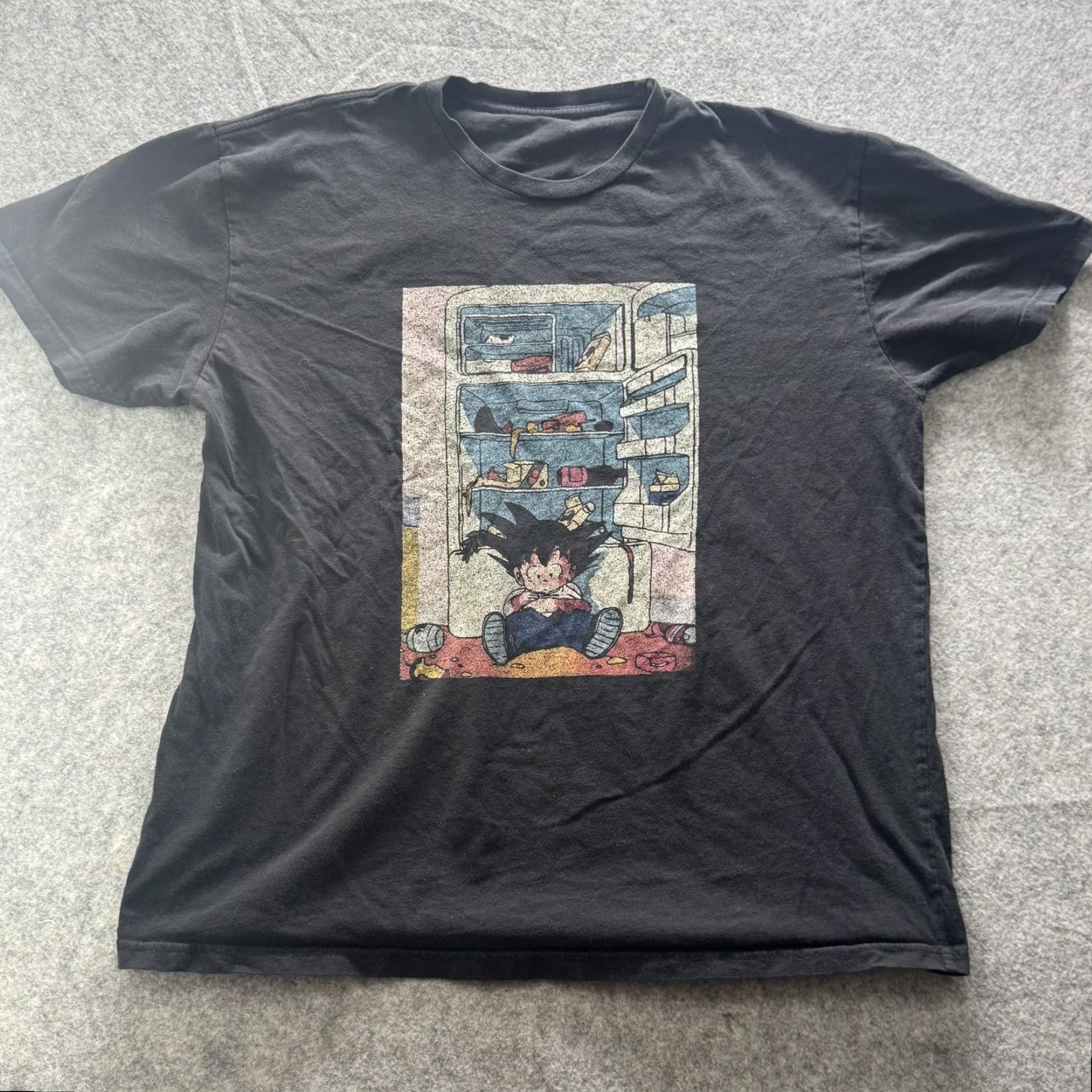 Vintage Dragon Ball Shirt Mens L Black Goku Fridge Graphic Tee Crewneck Anime Cartoon Size US L / EU 52-54 / 3 - 2 Thumbnail