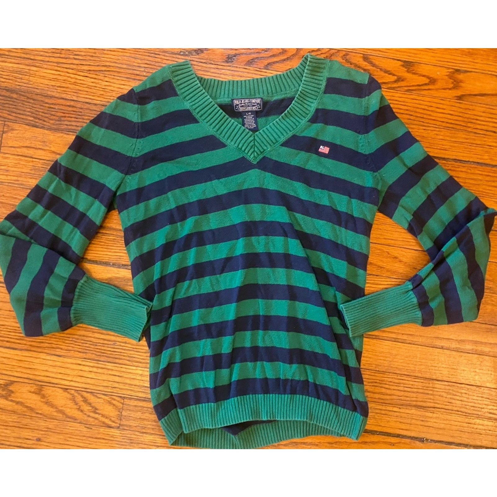 Ralph Lauren Ralph Lauren Polo Jeans Company V Neck Sweater Women’s L Size L / US 10 / IT 46 - 1 Thumbnail