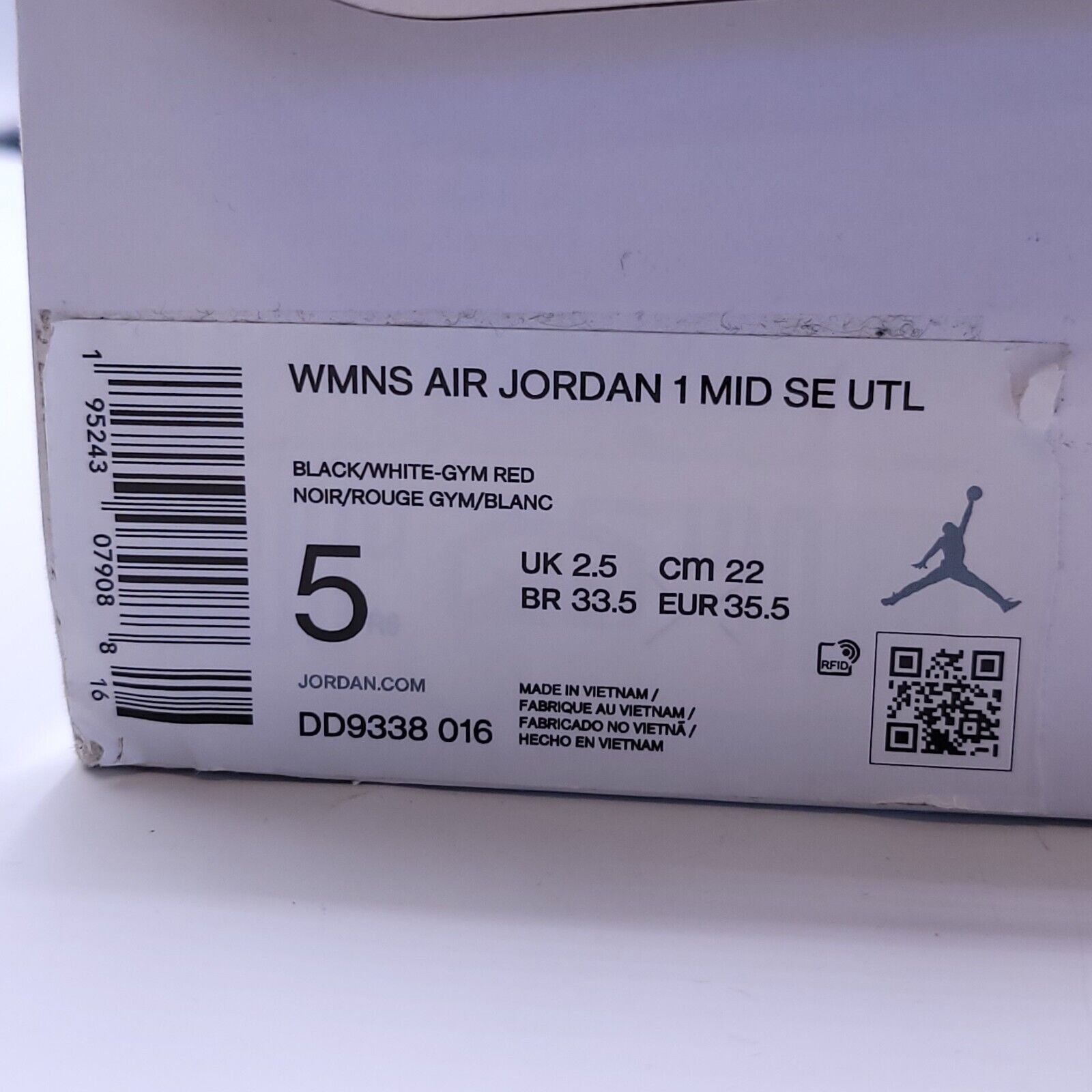 Nike Nike Air Jordan 1 Shoe Womens Size 5 DD9338-016 White Black Size US 5 / IT 35 - 8 Thumbnail
