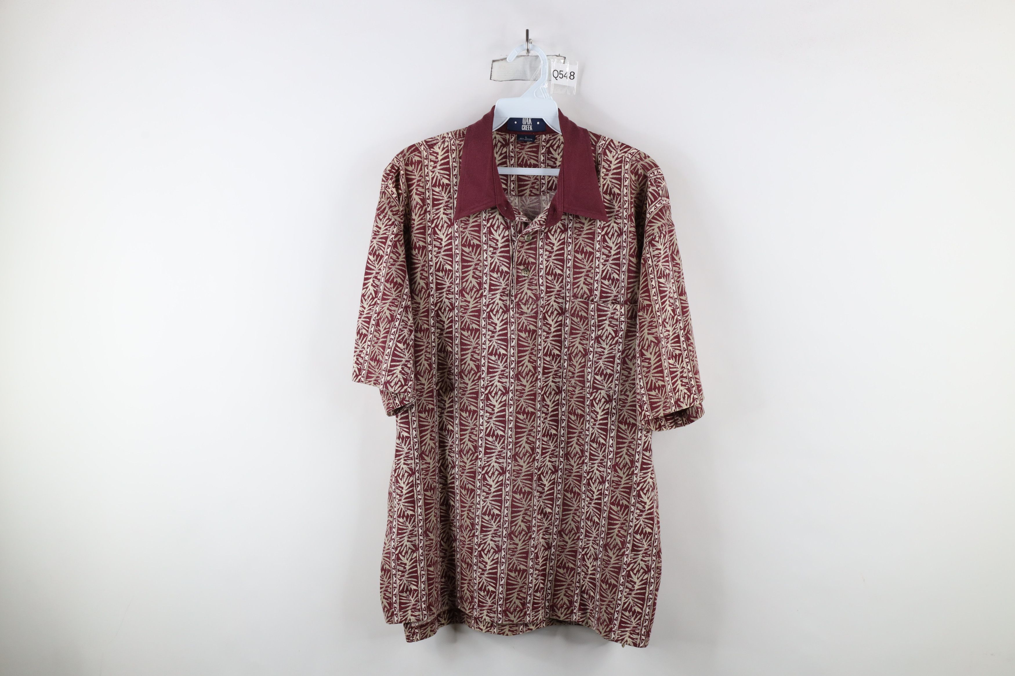 Vintage Vintage 90s Streetwear Geometric Collared Golf Polo Shirt Size US L / EU 52-54 / 3 - 1 Thumbnail