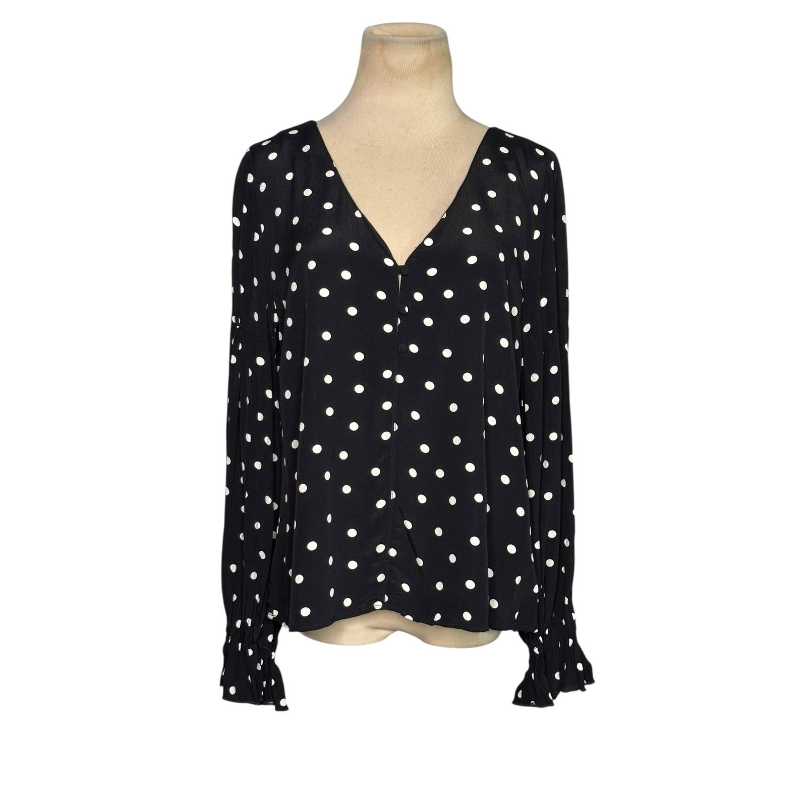Sanctuary Sanctuary polka dots long sleeves tunic blouse size XS Size XS / US 0-2 / IT 36-38 - 8 Thumbnail