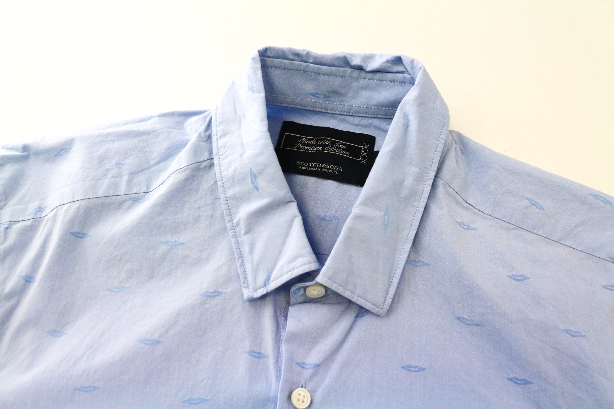 Scotch & Soda AMS COUTURE S Blue Cotton Patterned Long Sleeve Shirt 74392 Size US S / EU 44-46 / 1 - 3 Thumbnail