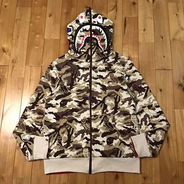 Bape 🔥Reversible🔥 BAPE × OVO Shark full zip hoodie a bathing ape Size US M / EU 48-50 / 2 - 4 Thumbnail