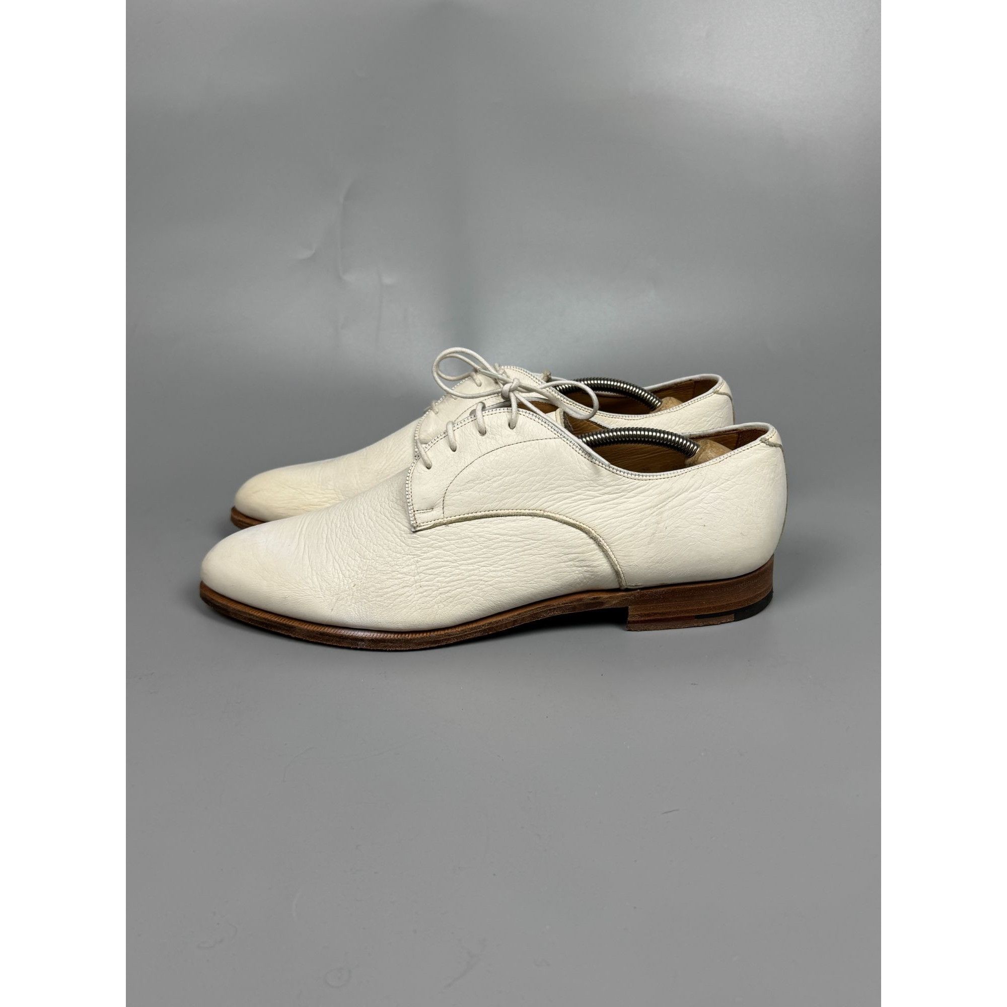 Church's Church’s White Leather Derby Shoes (Y1170) Size US 10.5 / EU 43-44 - 6 Thumbnail