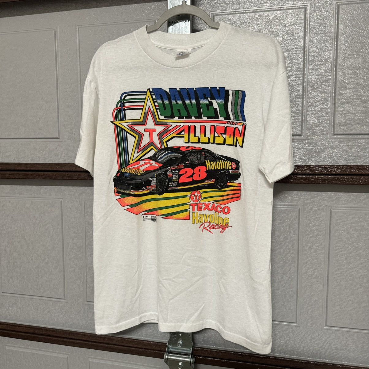 NASCAR × Vintage vintage 90s nascar davey allison racing tee M Size US M / EU 48-50 / 2 - 1 Thumbnail
