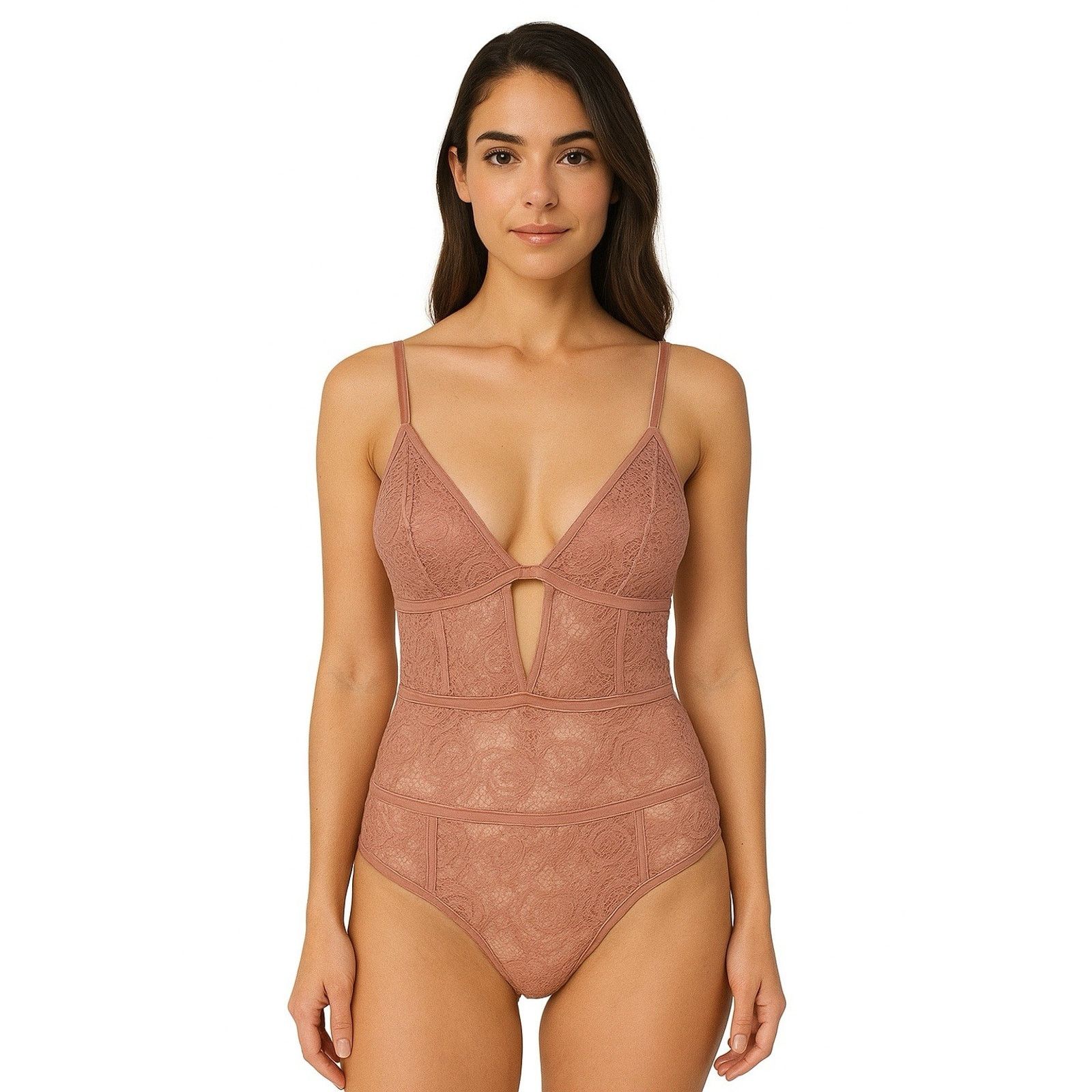 Other DYNAMIC Pink Lace Bodysuit Shear Cut Out Playsuit Lingerie Size ONE SIZE - 1 Thumbnail
