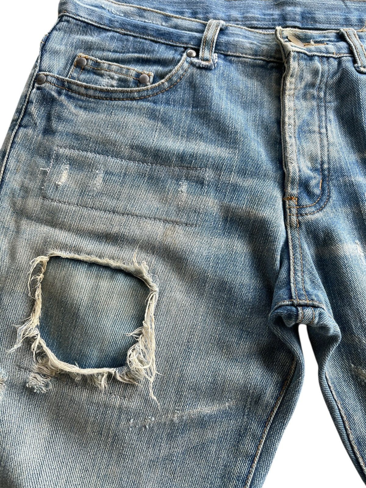 Japanese Brand Tokyo Rush Distressed Boro Flare Denim Size US 32 / EU 48 - 11 Thumbnail