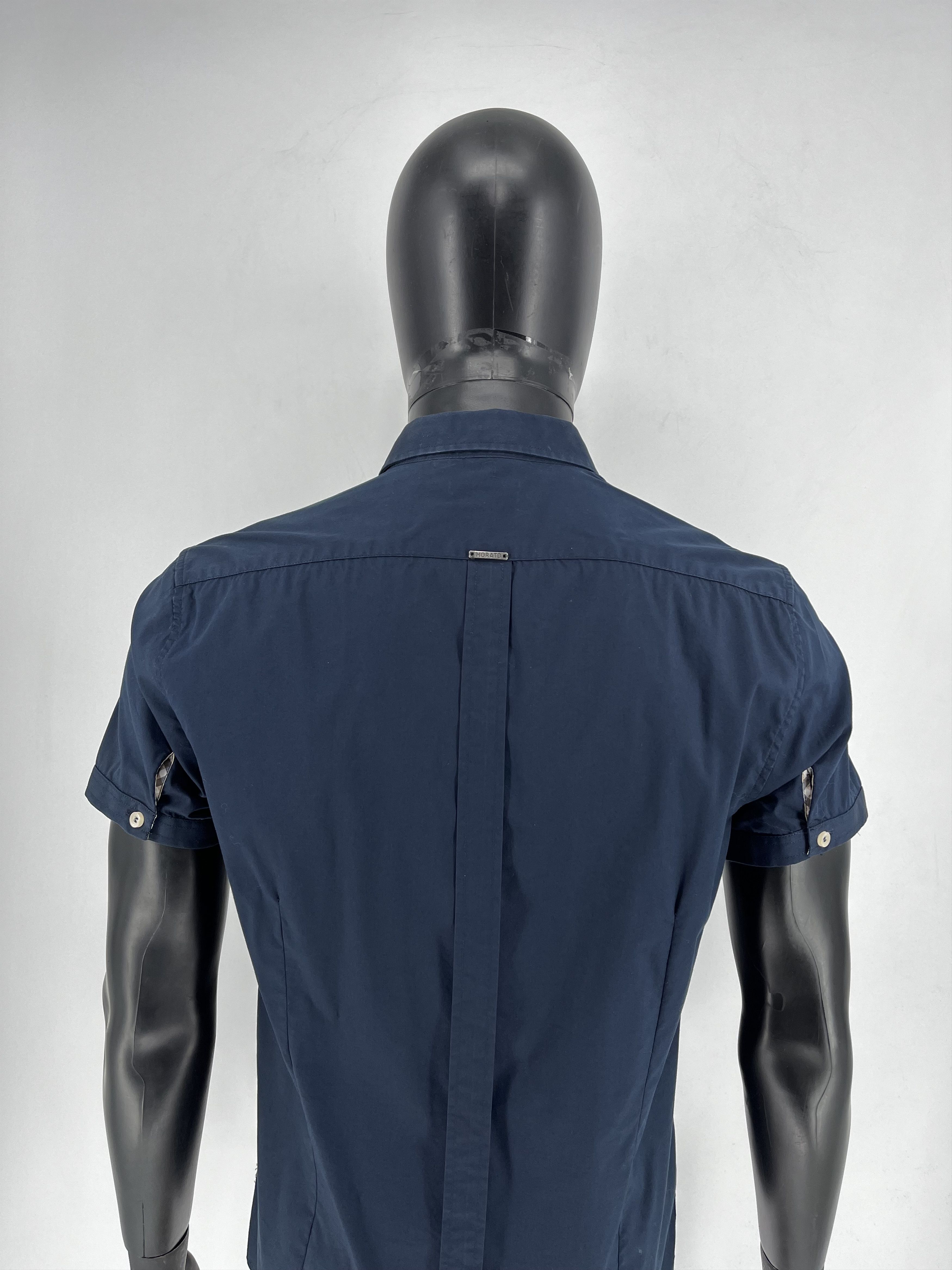 Antony Morato MENS ANTONY MORATO Slim Navy Black Button Casual Dress Shirt Size US M / EU 48-50 / 2 - 8 Thumbnail