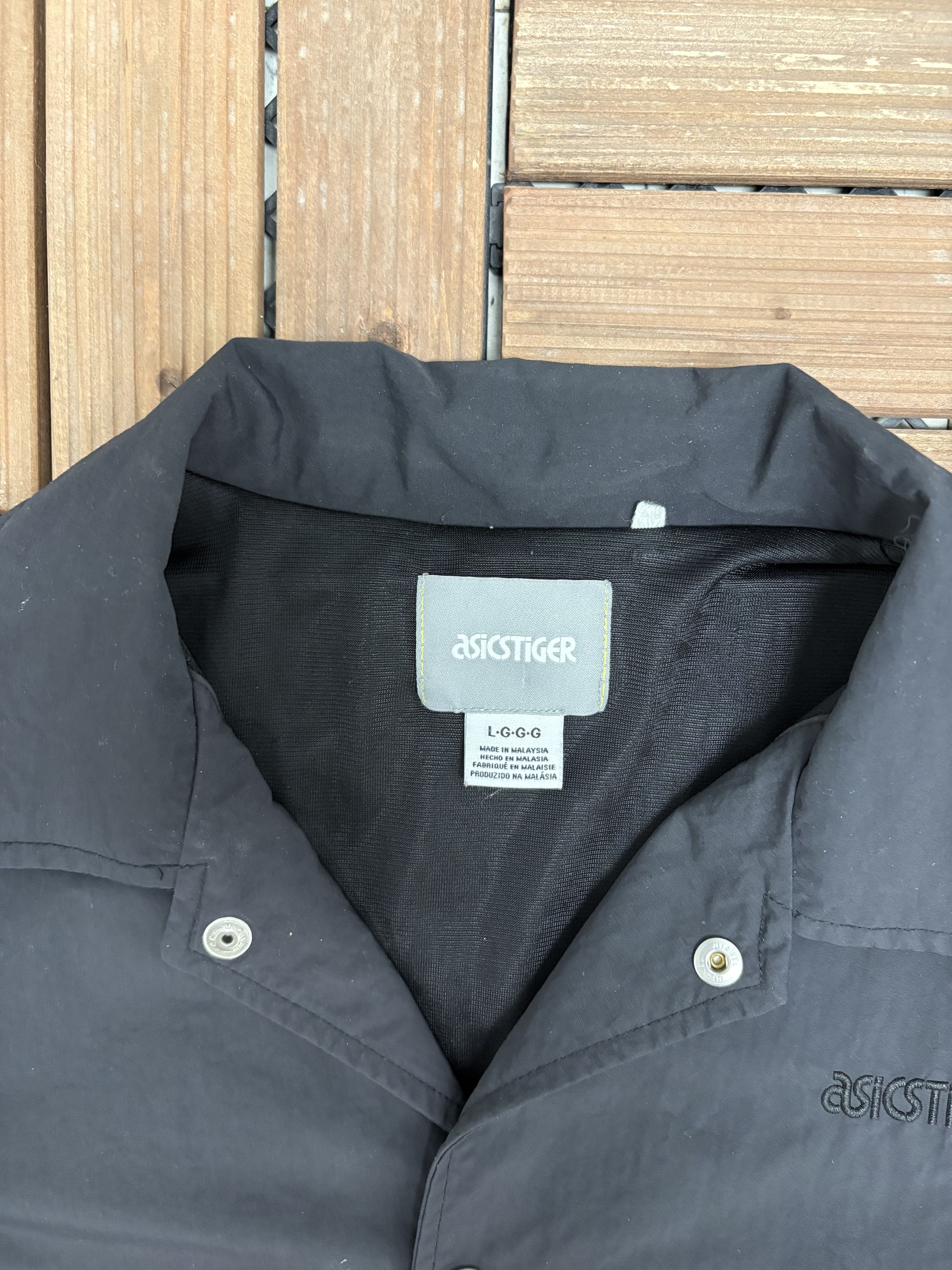 Asics ASICS Tiger Embroidered Black Coach Jacket Size US L / EU 52-54 / 3 - 6 Thumbnail