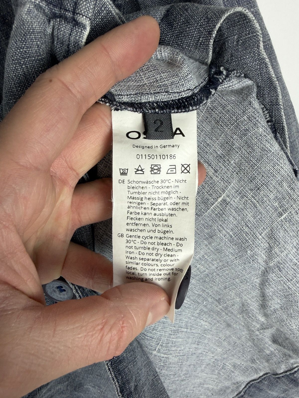 OSKA OSKA Blue Linen Washed Button Up Jacket Blazer Coat Size 2 Size M / US 6-8 / IT 42-44 - 12 Thumbnail
