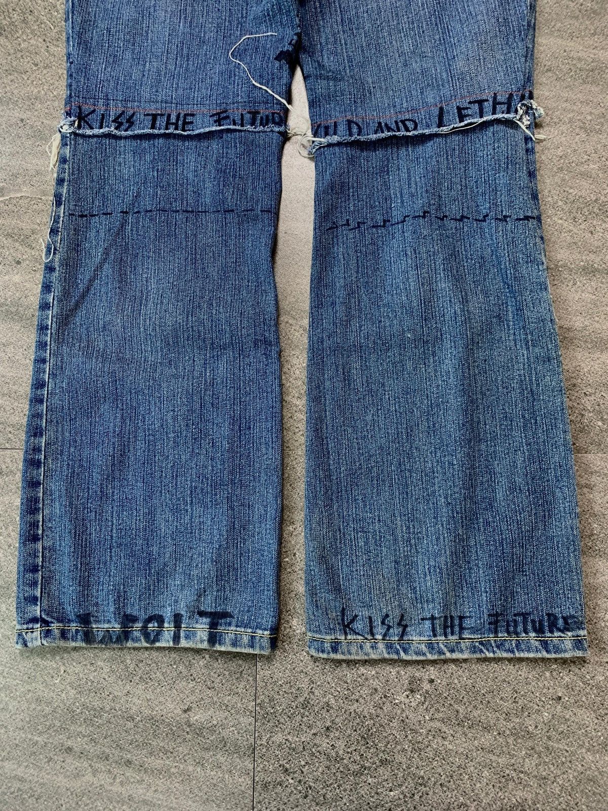 Walter Van Beirendonck FREE TAX! 2003 W&LT Reconstructed Bootcut Denim Jeans Size US 32 / EU 48 - 11 Thumbnail
