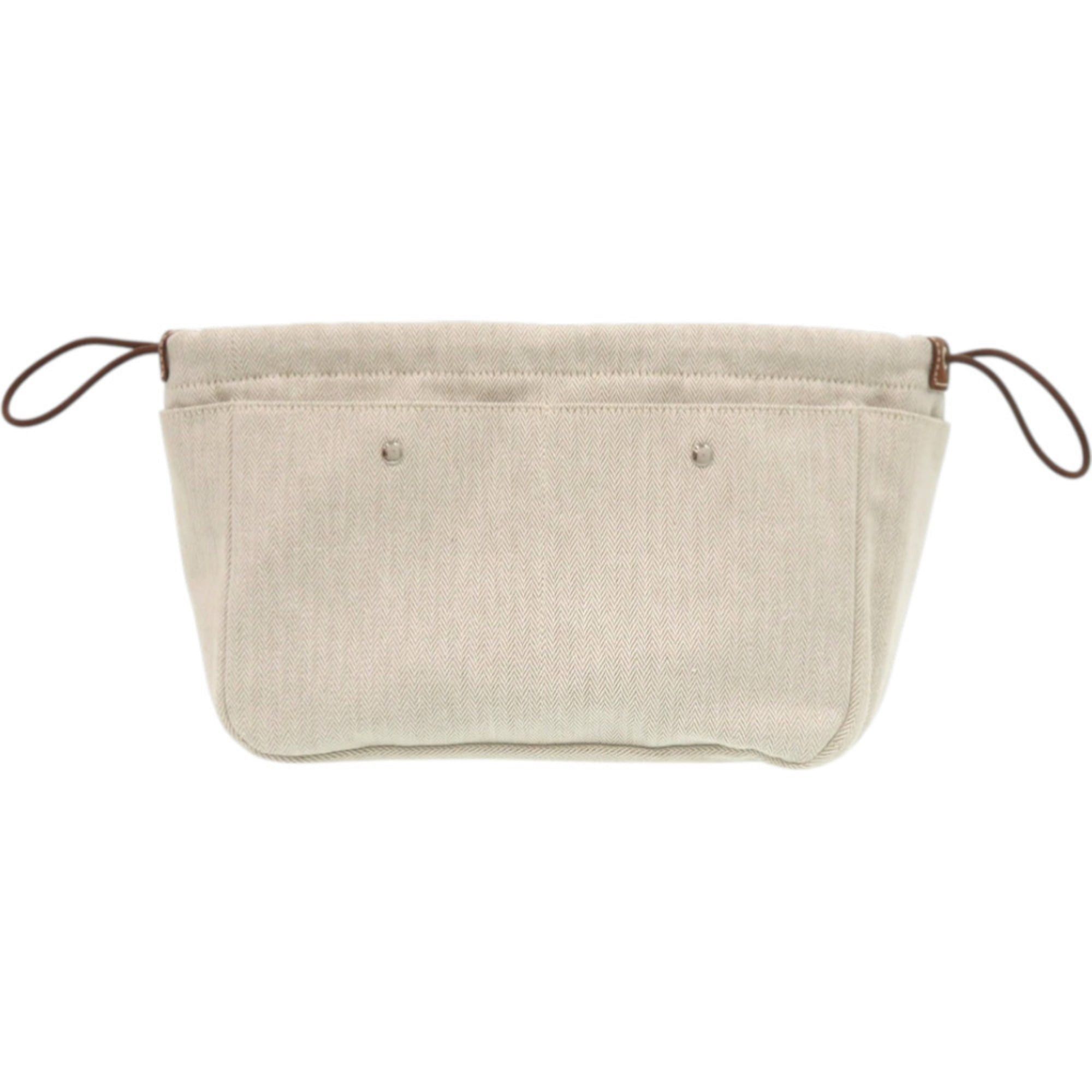 Hermes Excellent condition Hermès Fourby 25 handbag-in-bag, beige cotton, A stamped, bag/pouch, 0281HERMES Size ONE SIZE - 1 Thumbnail