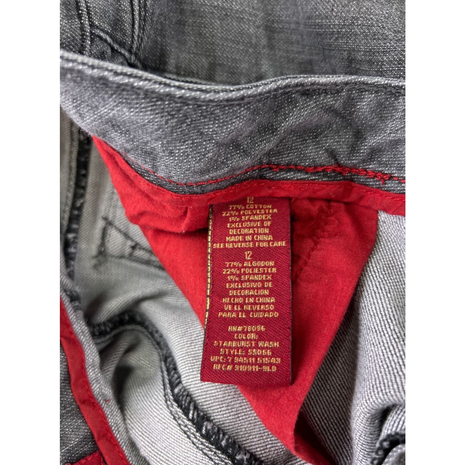 Vintage Sasson Womens Jeans Bootcut Cotton Blend 31x28 Gray Denim 2010s Fall Summer Spring Winter Regular Fit Size 32" / US 10 / IT 46 - 7 Thumbnail