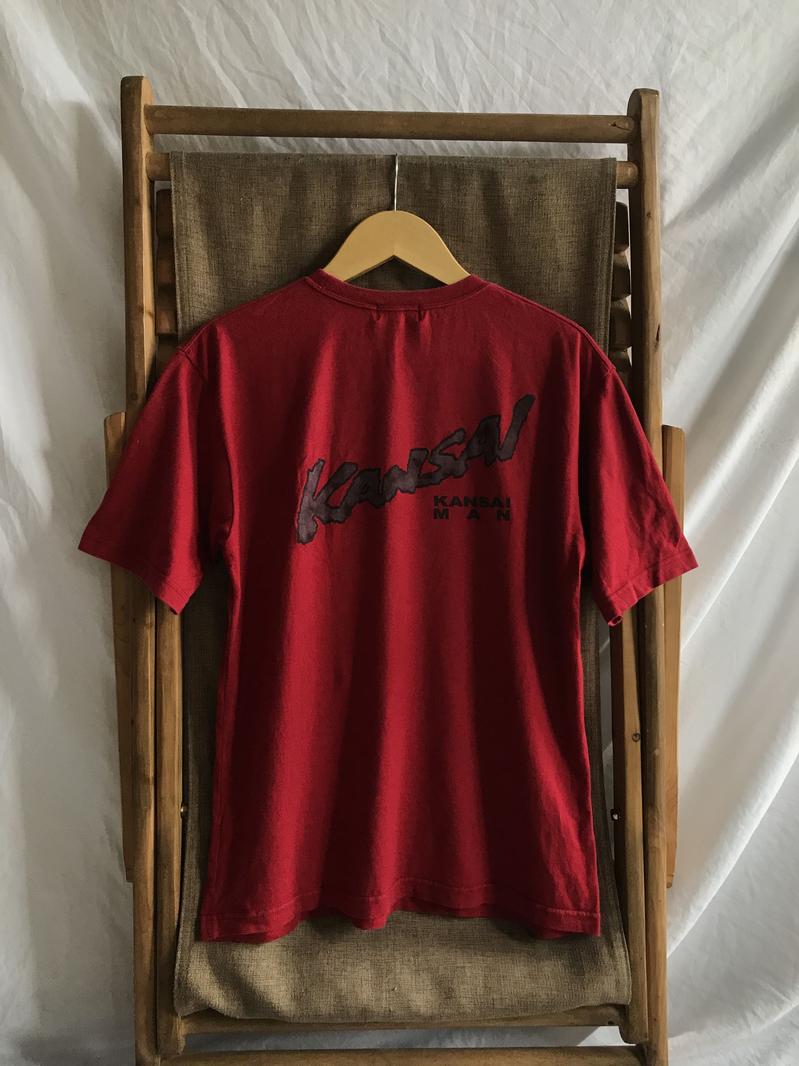 Kansai Yamamoto × Vintage Kansai Man Big Logo Faded T-Shirt Size US M / EU 48-50 / 2 - 1 Thumbnail