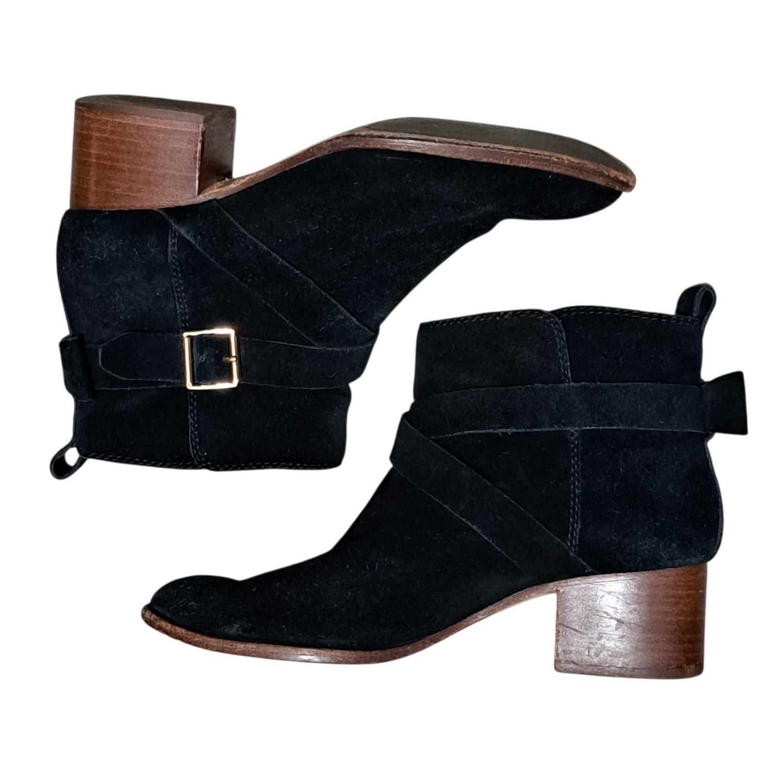 Kate Spade Kate Spade Taley Logo Bow Gothic Western Pull On Leather Sue Size US 8.5 / IT 38.5 - 1 Thumbnail