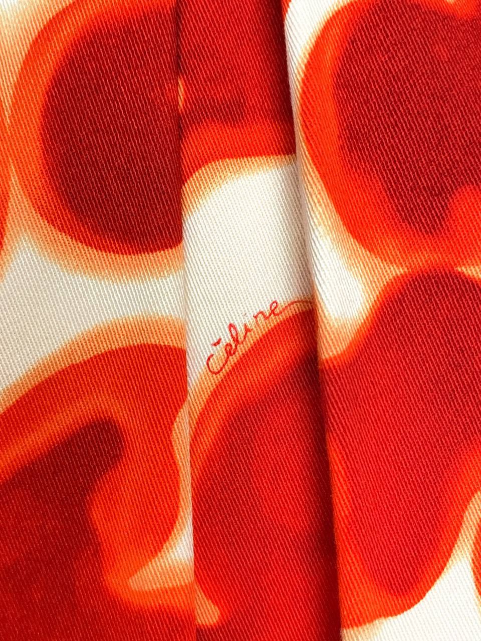 Celine Celine Logo Abstract Venetian Floral Print Cotton Mini Skirt Size 25" / US 0 / IT 36 - 5 Thumbnail