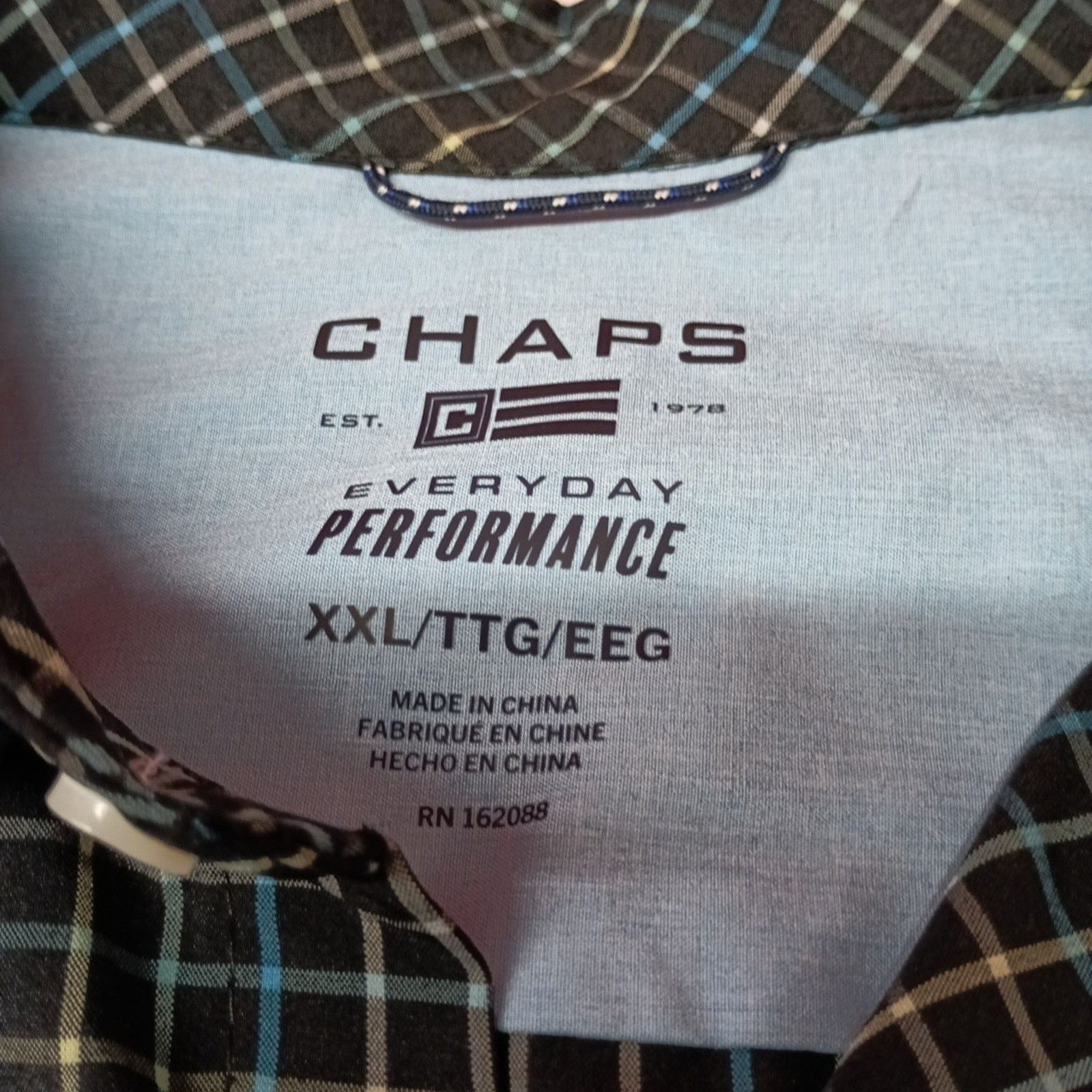 Chaps Chaps Performance Woven Shirt Mens Size 2XL Jet Black UPF 50 Size US XXL / EU 58 / 5 - 4 Thumbnail