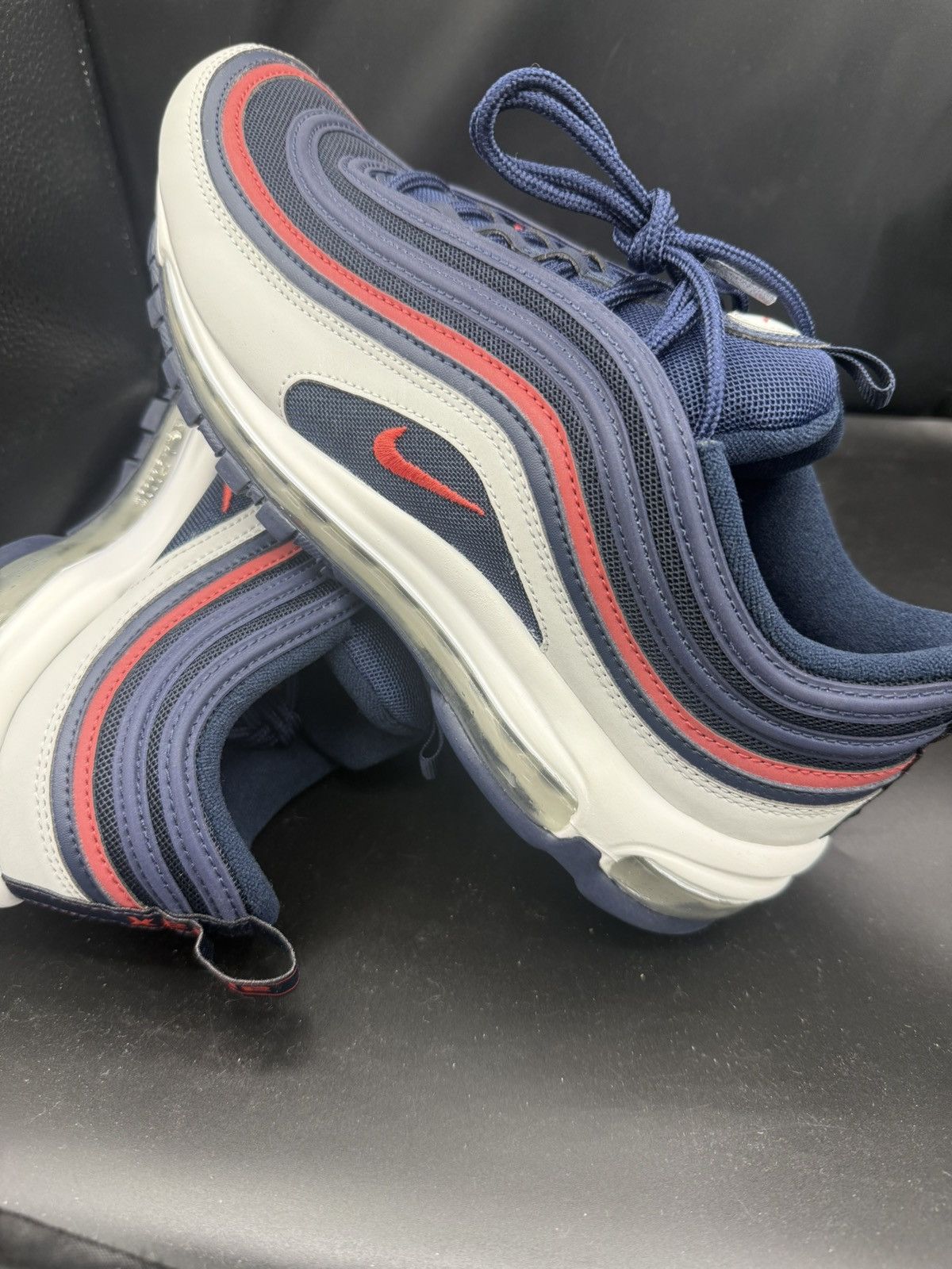 Nike NIKE AIR MAX 97 MIDNIGHT NAVY/TRACK RED Size US 10 / EU 43 - 11 Thumbnail